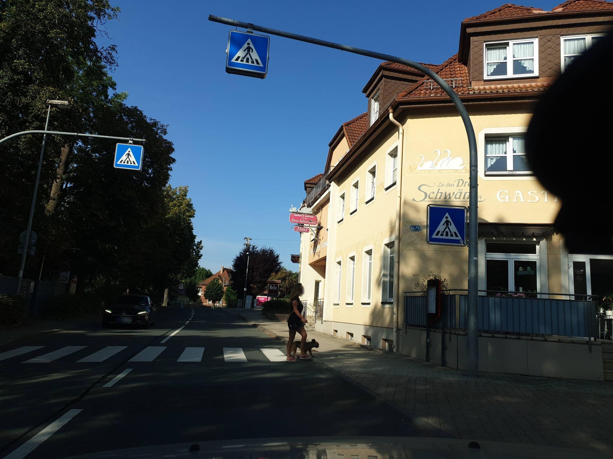 Street view near Gasthof & Landhotel "Zu den Drei Schwänen", Bad Klosterlausnitz — © canislupus (CC BY-SA · Mapillary)