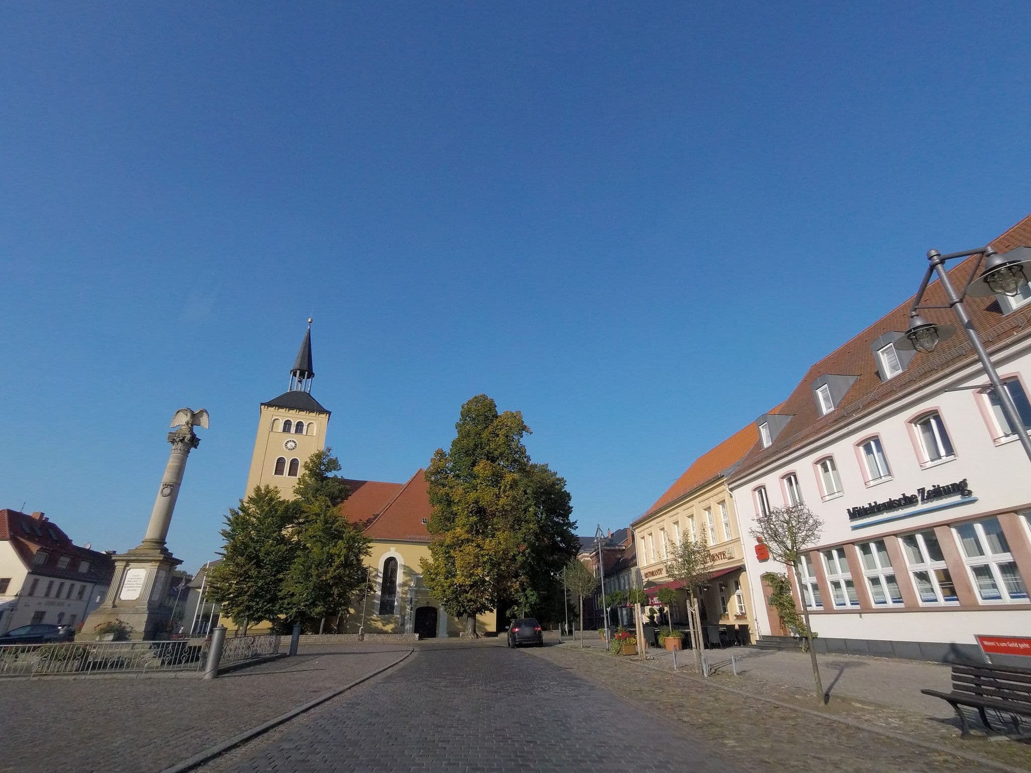 Street view near Hotel Stadt Berlin, Jessen — © fdmap (CC BY-SA · Mapillary)