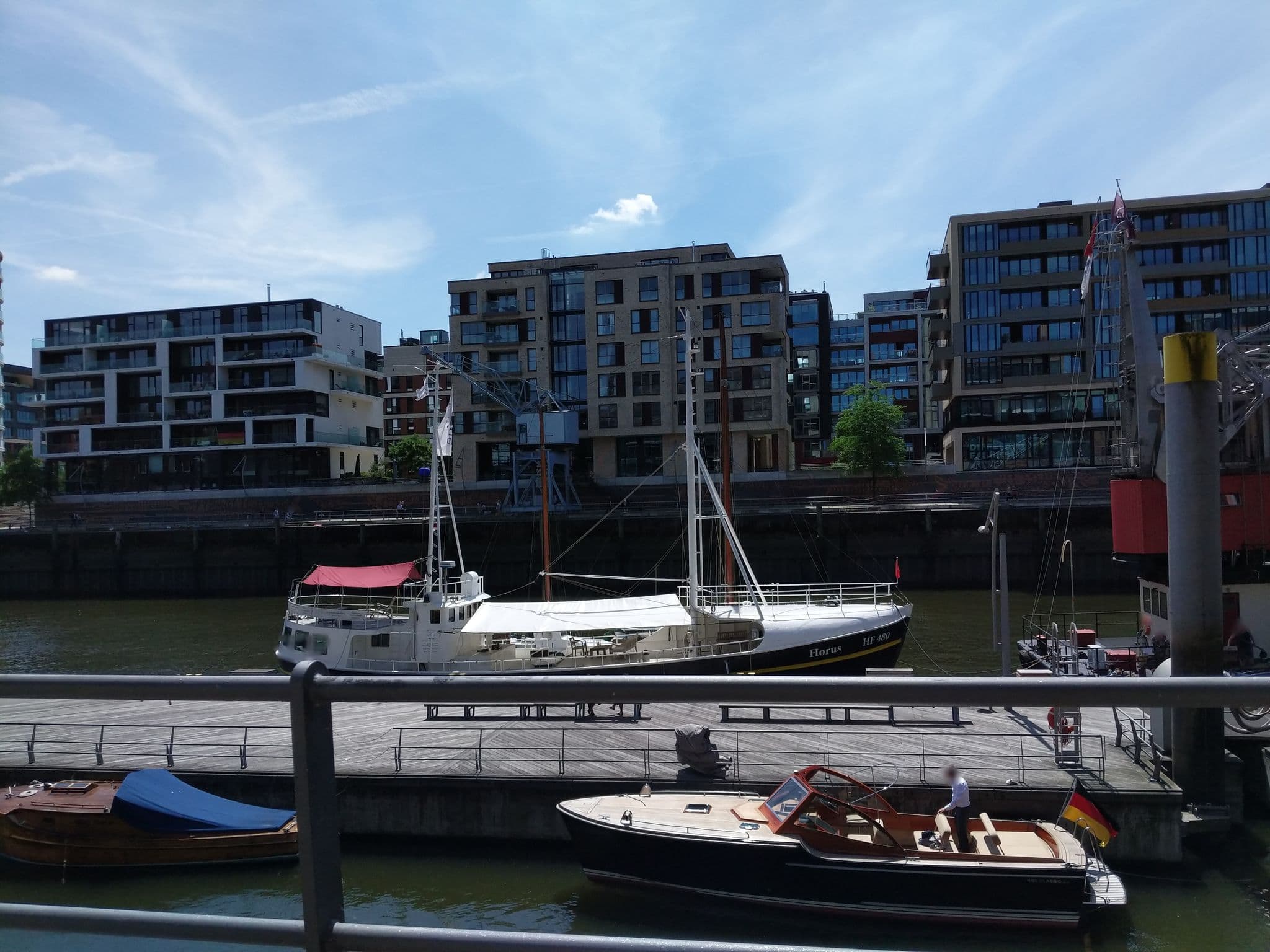 Street view near Hafenkran Hamburg by Floatel (Hideaway), HafenCity — © sashazykov (CC BY-SA · Mapillary)