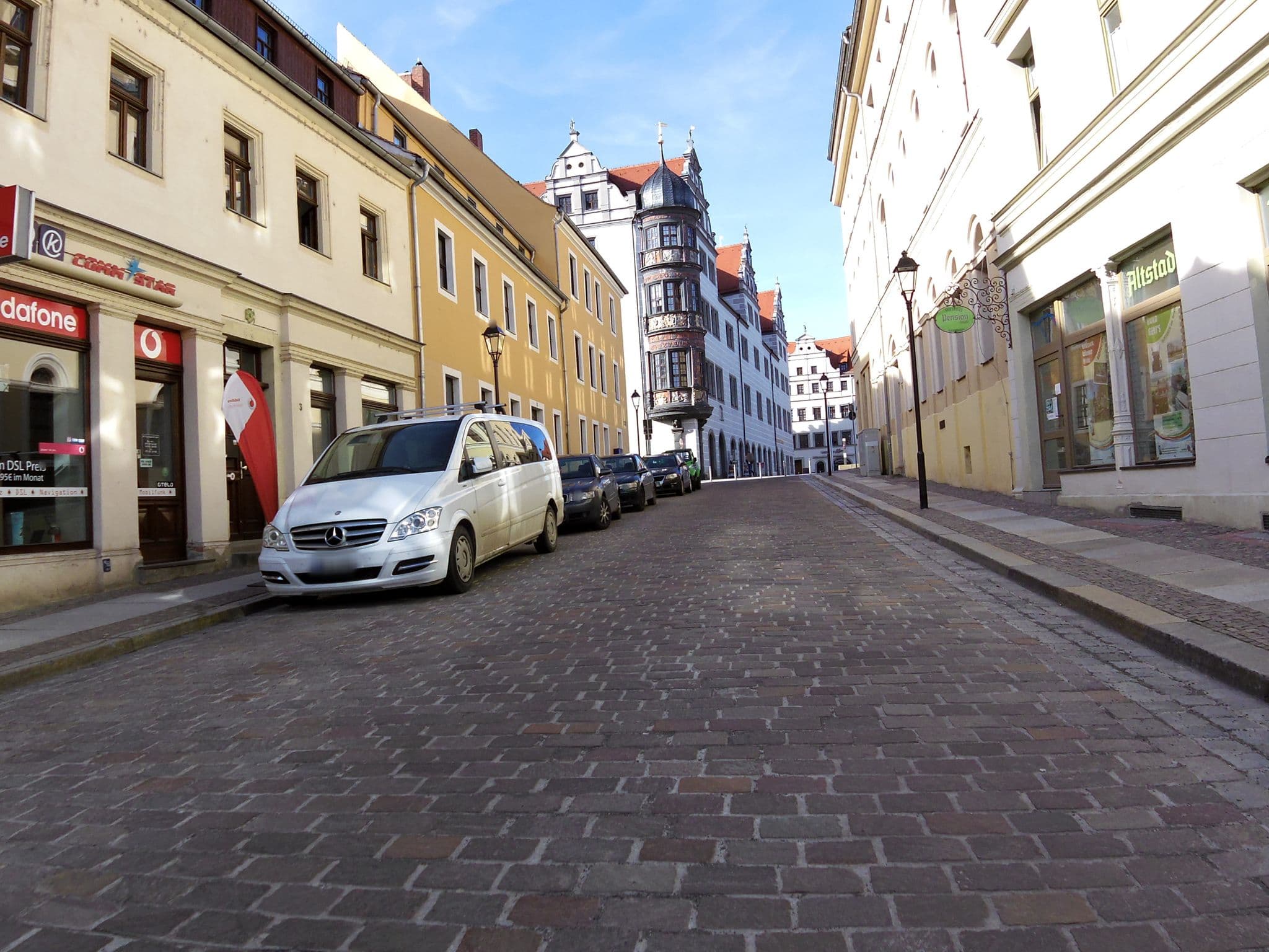 Street view near Altstadt Pension, Torgau — © zoegglmeyr (CC BY-SA · Mapillary)