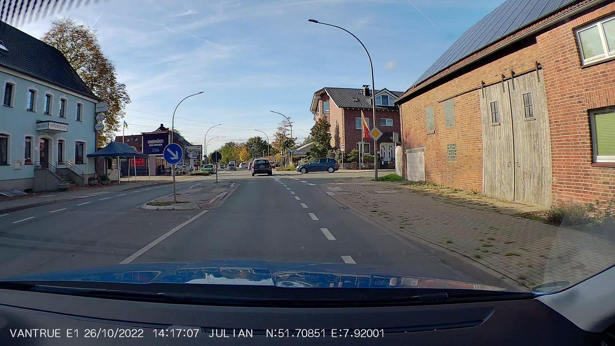 Street view near Hotel Ostermann, Ahlen — © nrailuj (CC BY-SA · Mapillary)