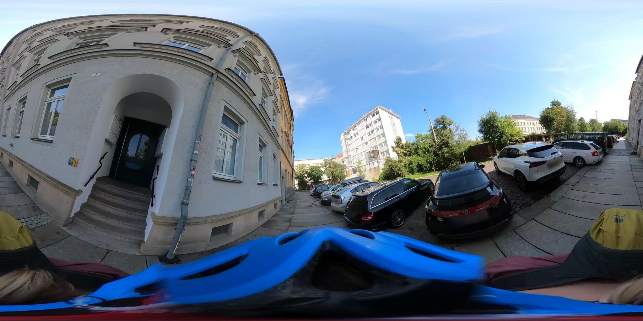 Street view near Elbinsel Apartments, Dresden — © geowatti (CC BY-SA · Mapillary)