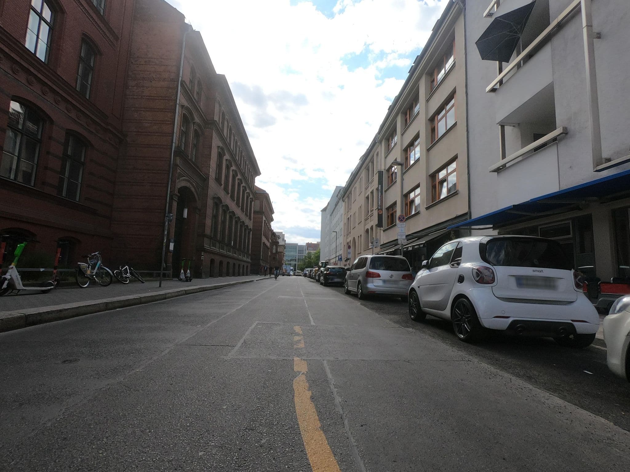 Street view near St. Christopher's Inn, Mitte — © carlheinz (CC BY-SA · Mapillary)
