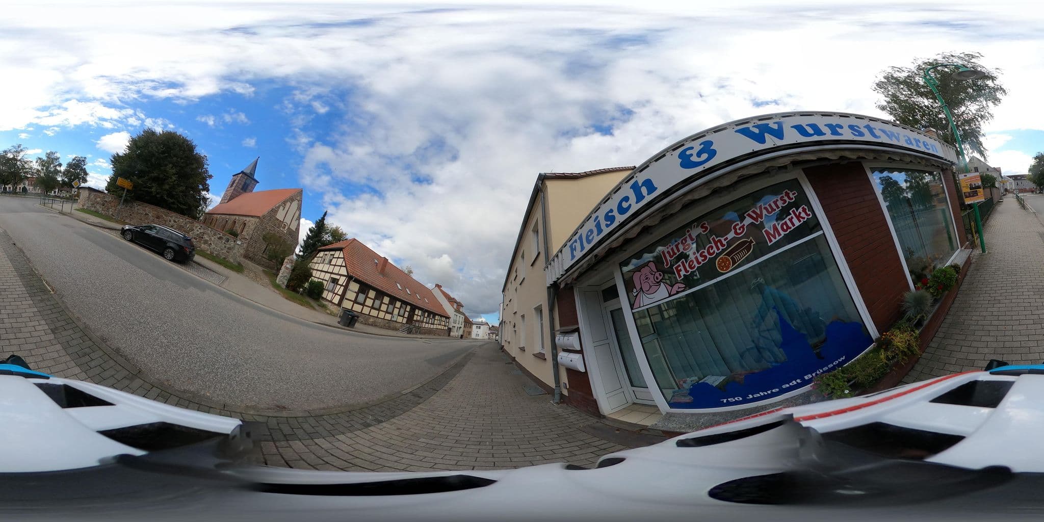 Street view near Rüstzeitheim Brüssow, Brüssow — © Oderradler (CC BY-SA · Mapillary)