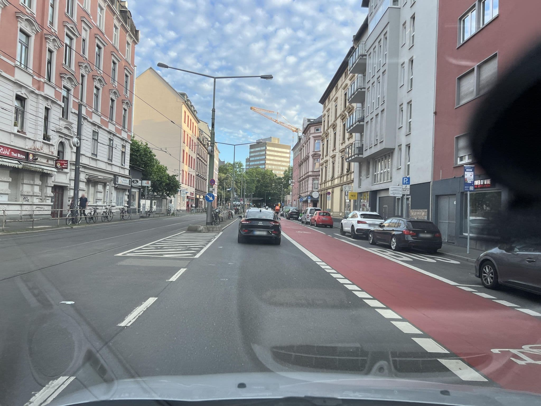 Street view near Hotel Primus, Frankfurt am Main