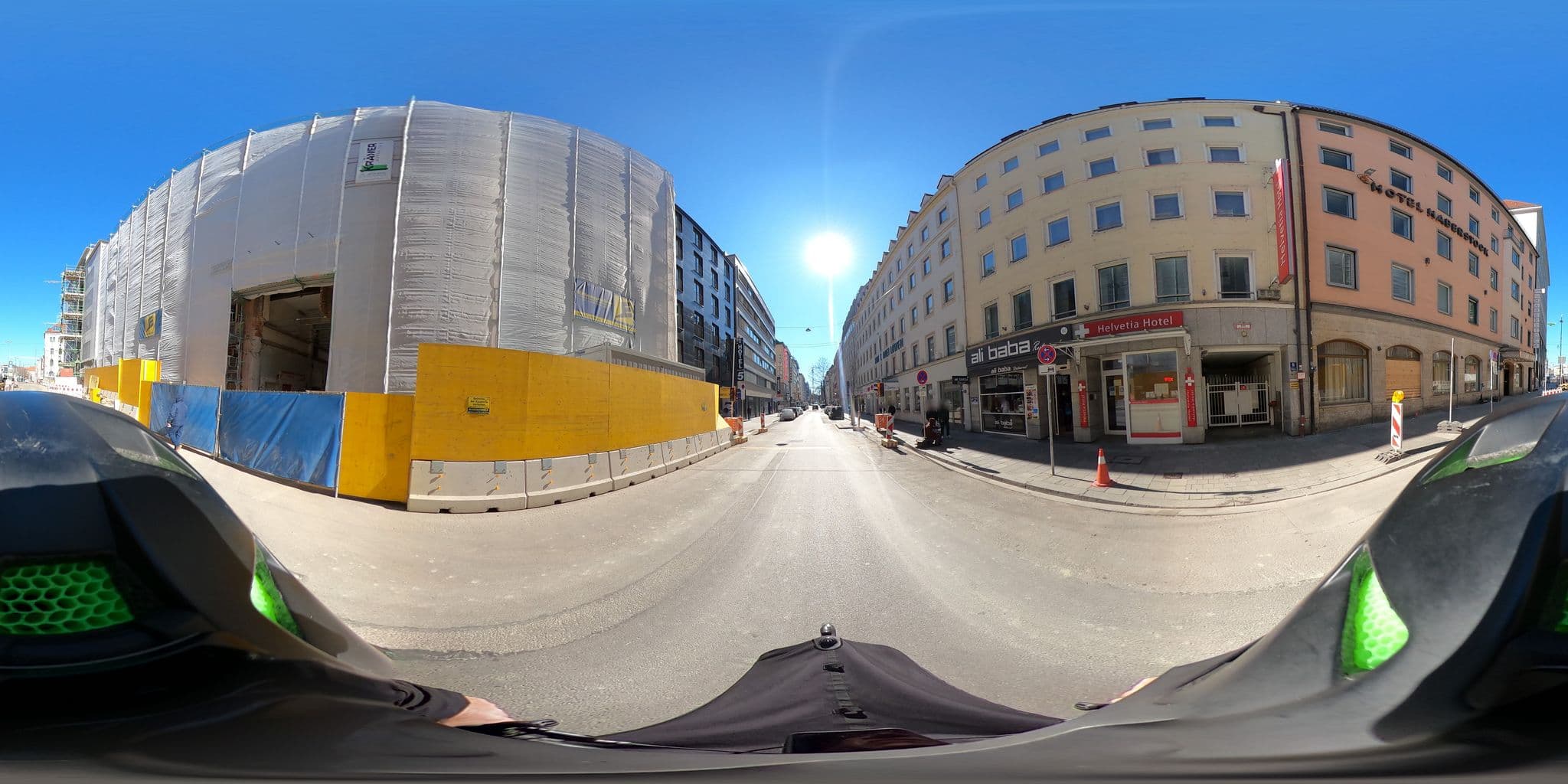 Street view near Helvetia Hotel, Munich