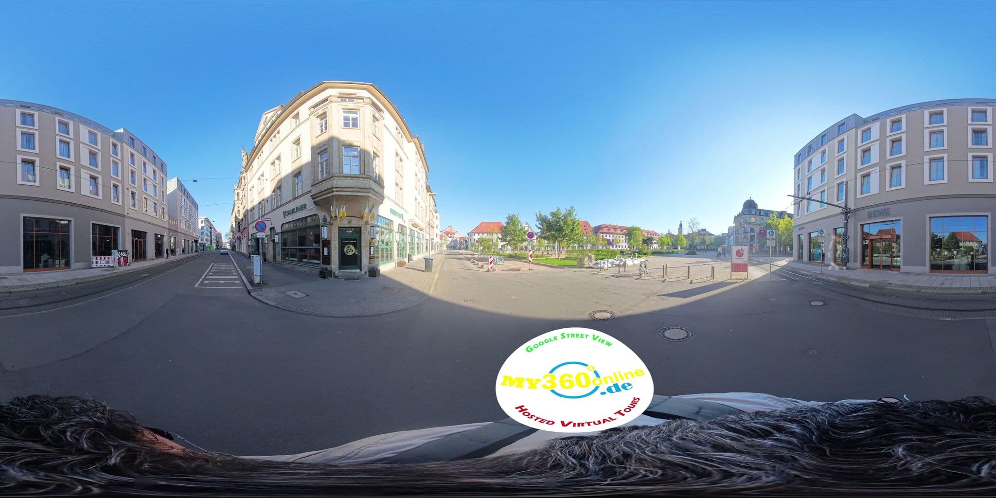 Street view near H2 Hotel Erfurt, Erfurt — © rezanzenal (CC BY-SA · Mapillary)