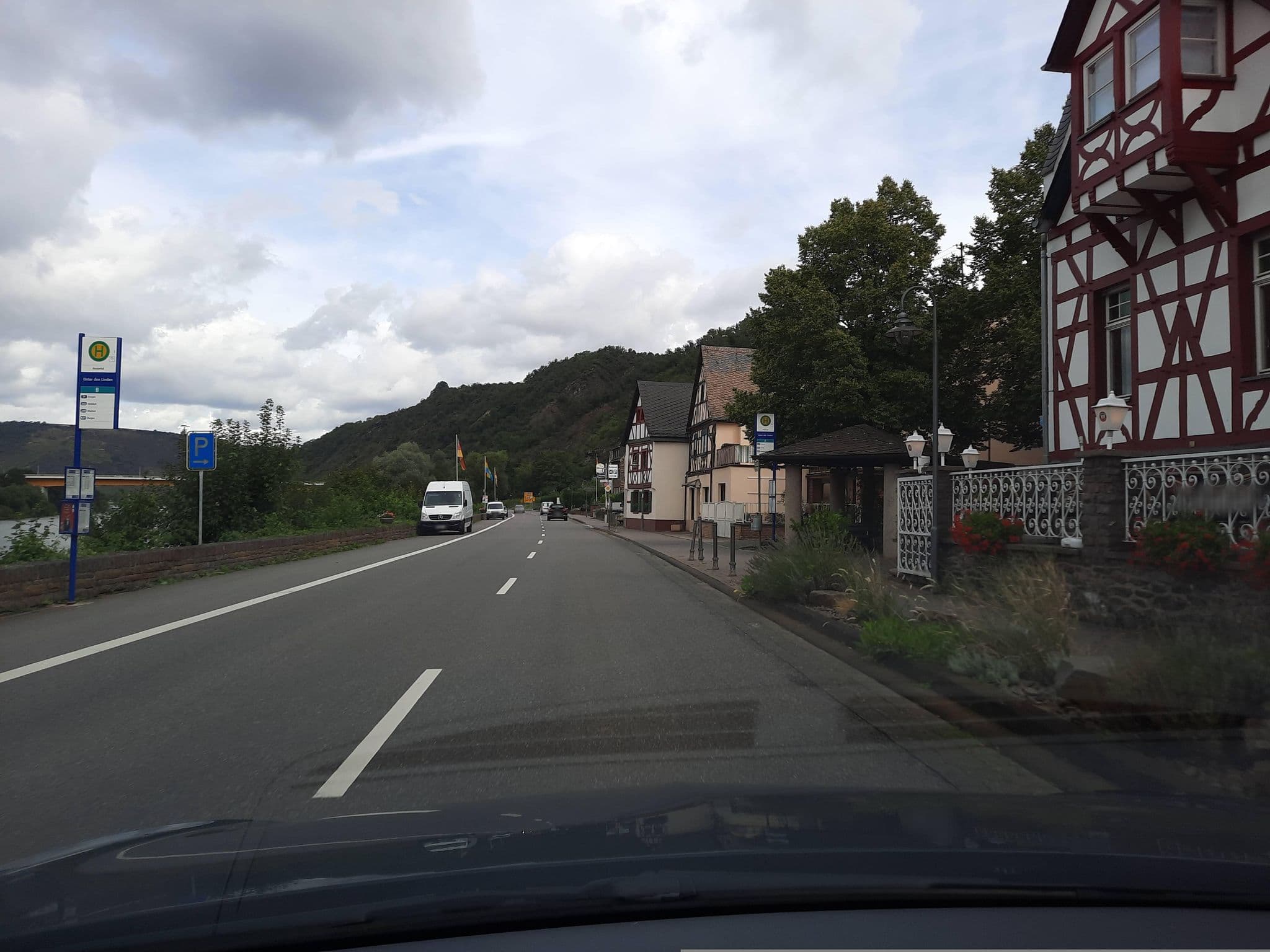 Street view near Cafe Sander, Niederfell — © Lowiekse (CC BY-SA · Mapillary)