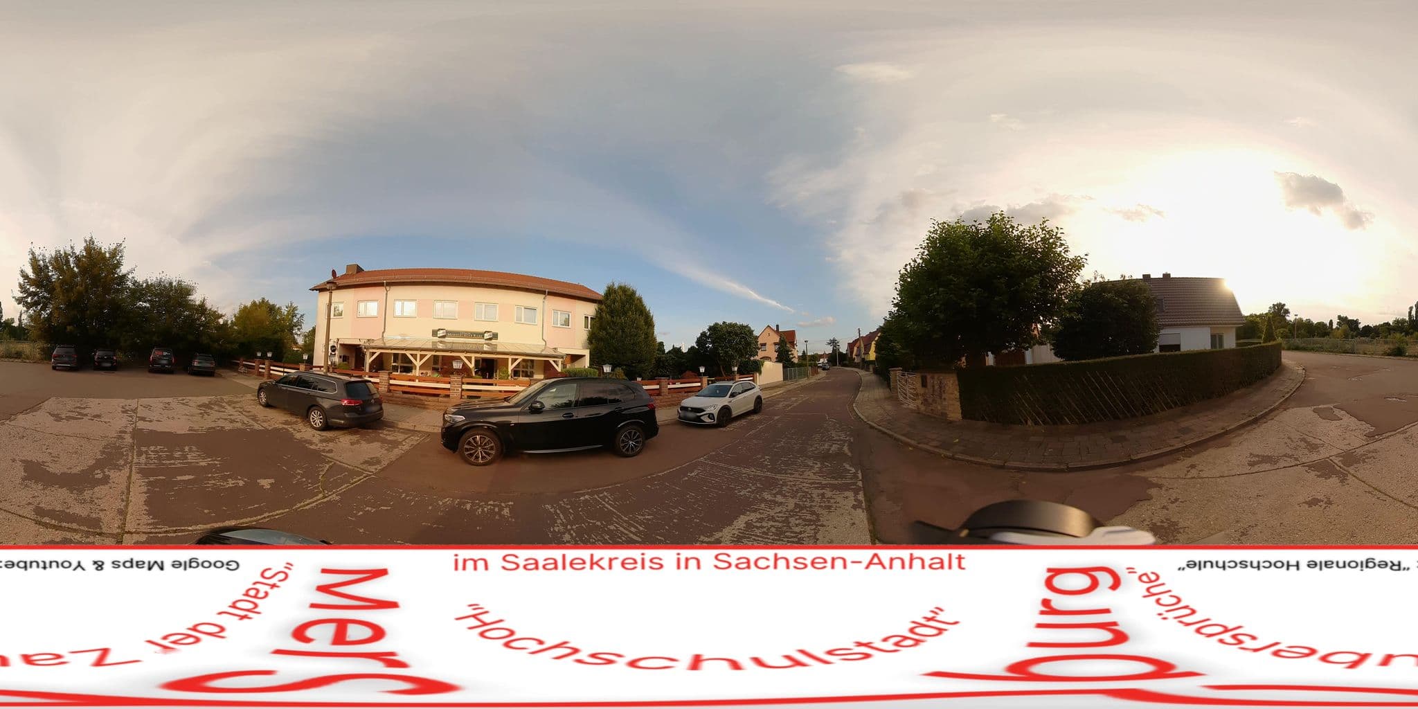Street view near Hotel Merseburger Rabe, Merseburg — © MarcAurel2 (CC BY-SA · Mapillary)