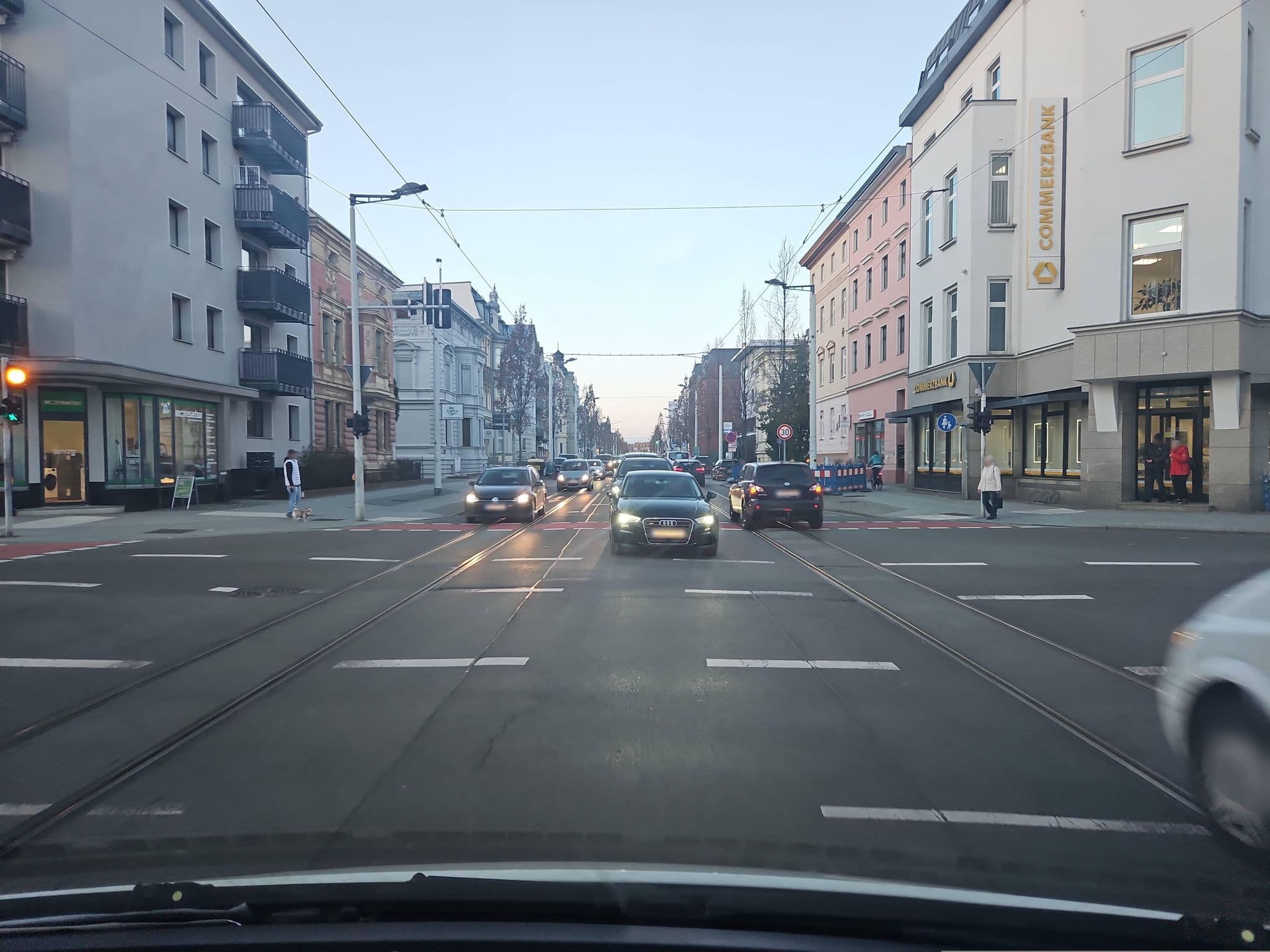 Street view near Altstadthotel "Am Theater", Cottbus — © naturauf (CC BY-SA · Mapillary)