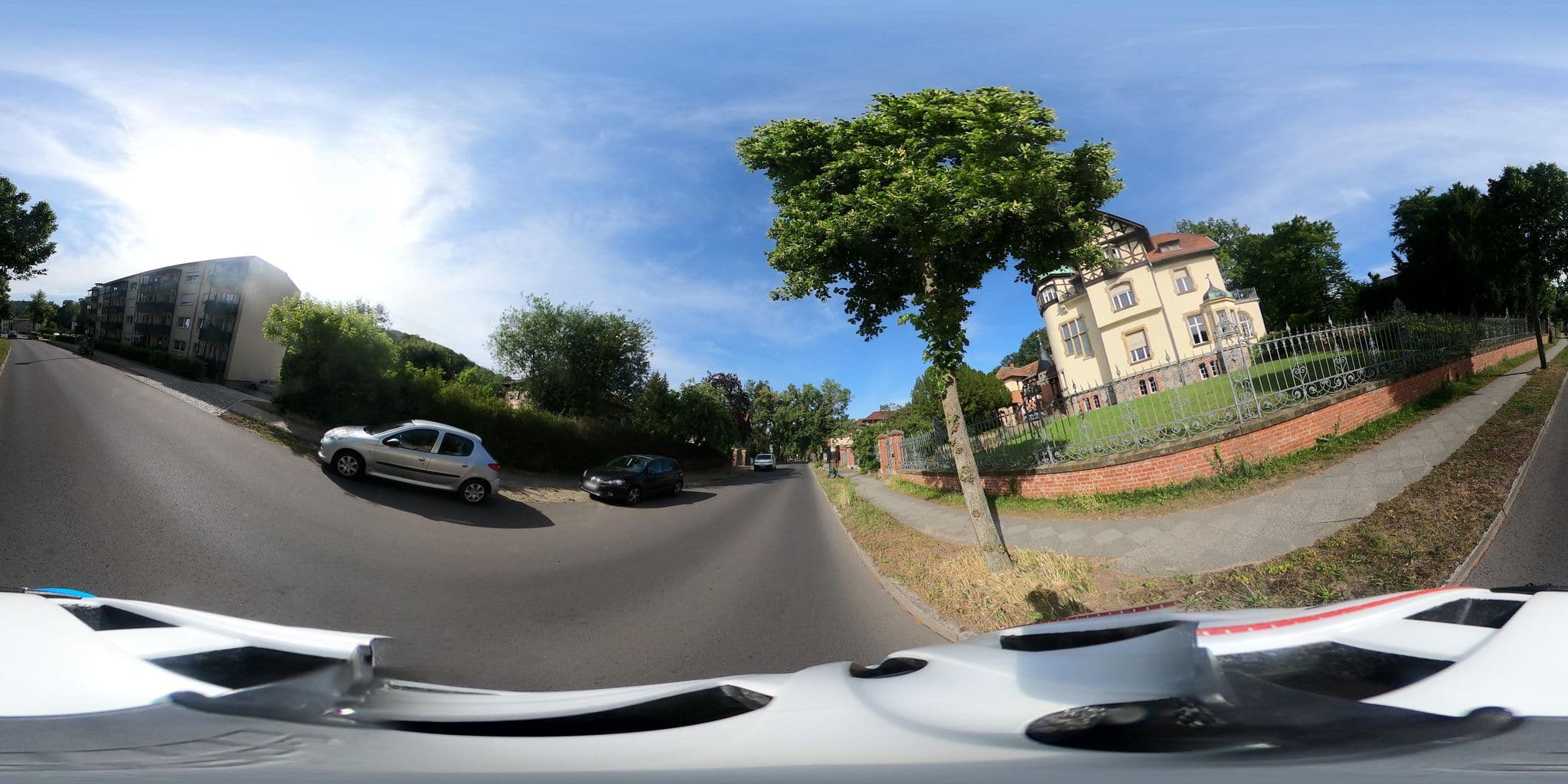 Street view near Villa Katharina, Bad Freienwalde — © Oderradler (CC BY-SA · Mapillary)