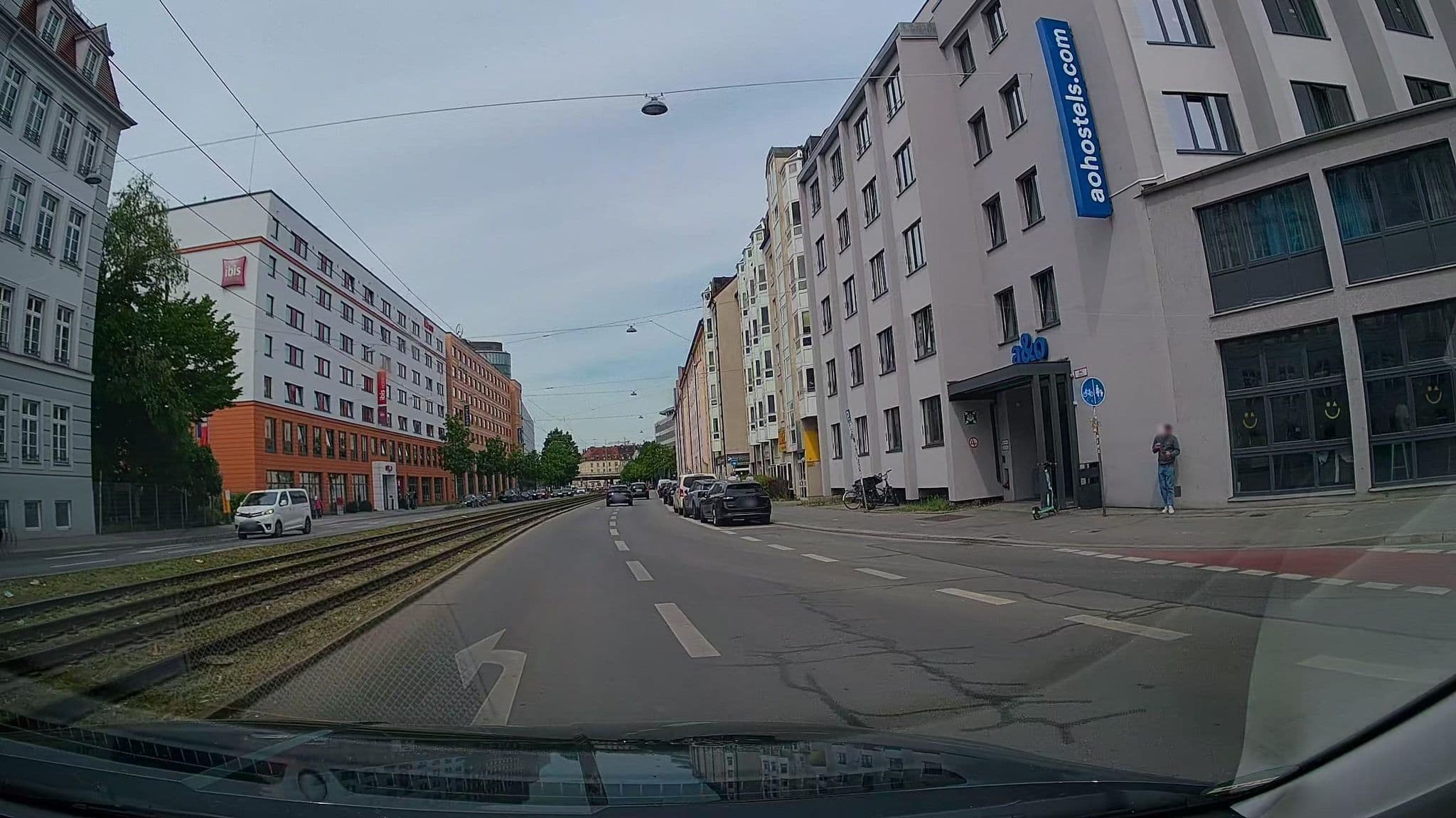 Street view near A&O Hostel, Munich