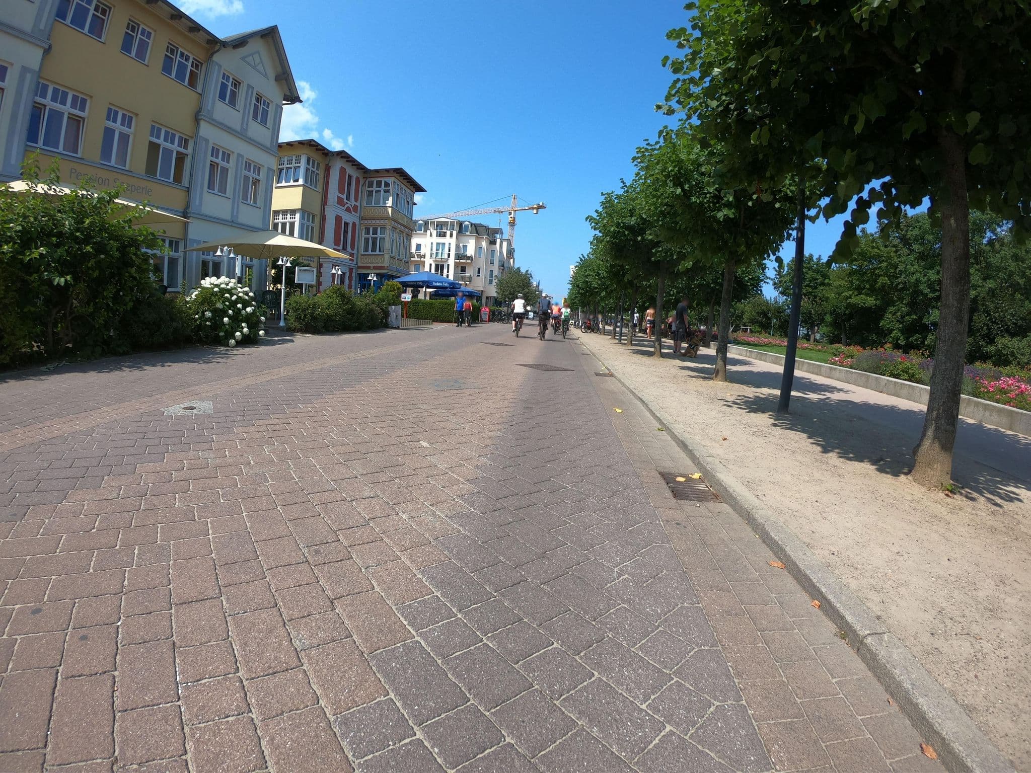 Street view near Pension Seeperle, Seebad Heringsdorf