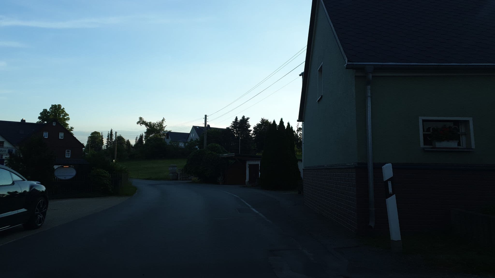 Street view near Hotel "Zur grünen Laube", Stollberg — © canislupus (CC BY-SA · Mapillary)