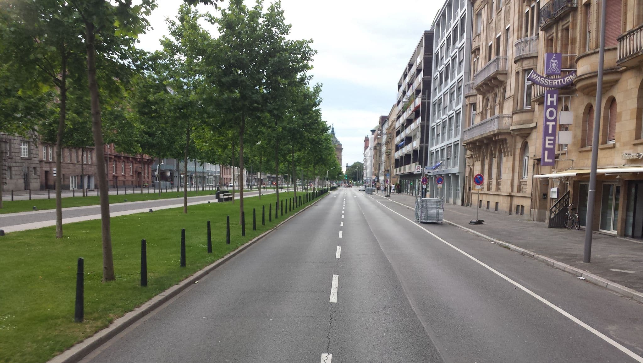 Street view near Hotel Wasserturm, Mannheim — © wegavision (CC BY-SA · Mapillary)