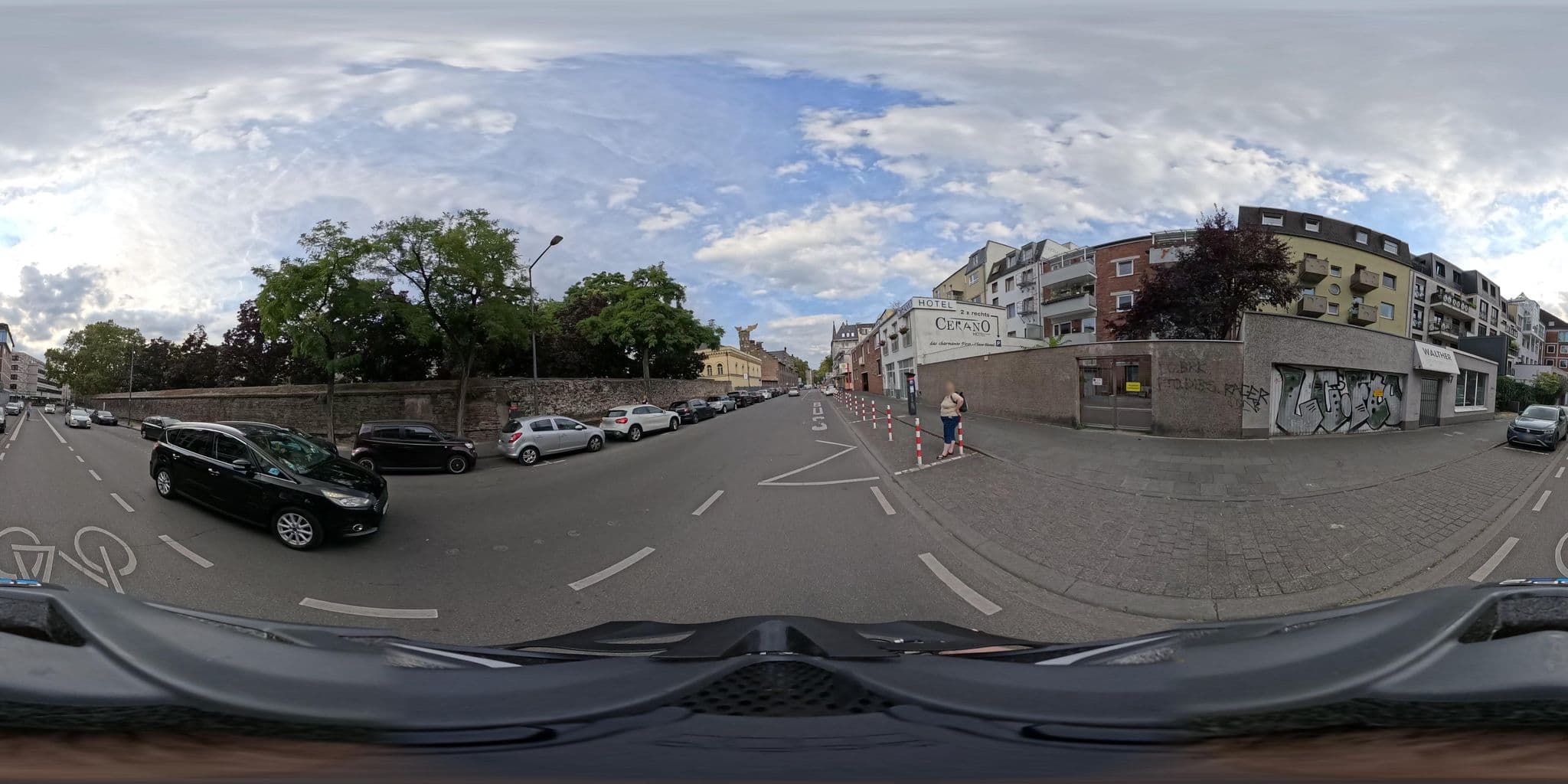 Street view near Cerano City Hotel, Altstadt Nord — © popball (CC BY-SA · Mapillary)
