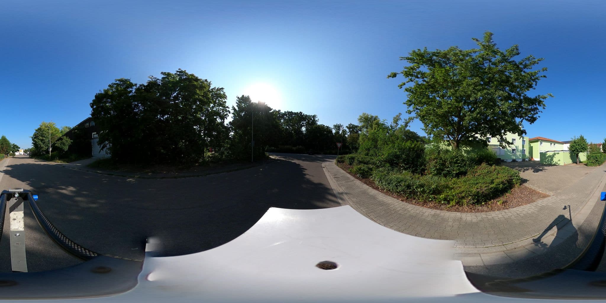 Street view near Hotel+Restaurant Jägerhof Mutterstadt, Limburgerhof — © wegavision (CC BY-SA · Mapillary)