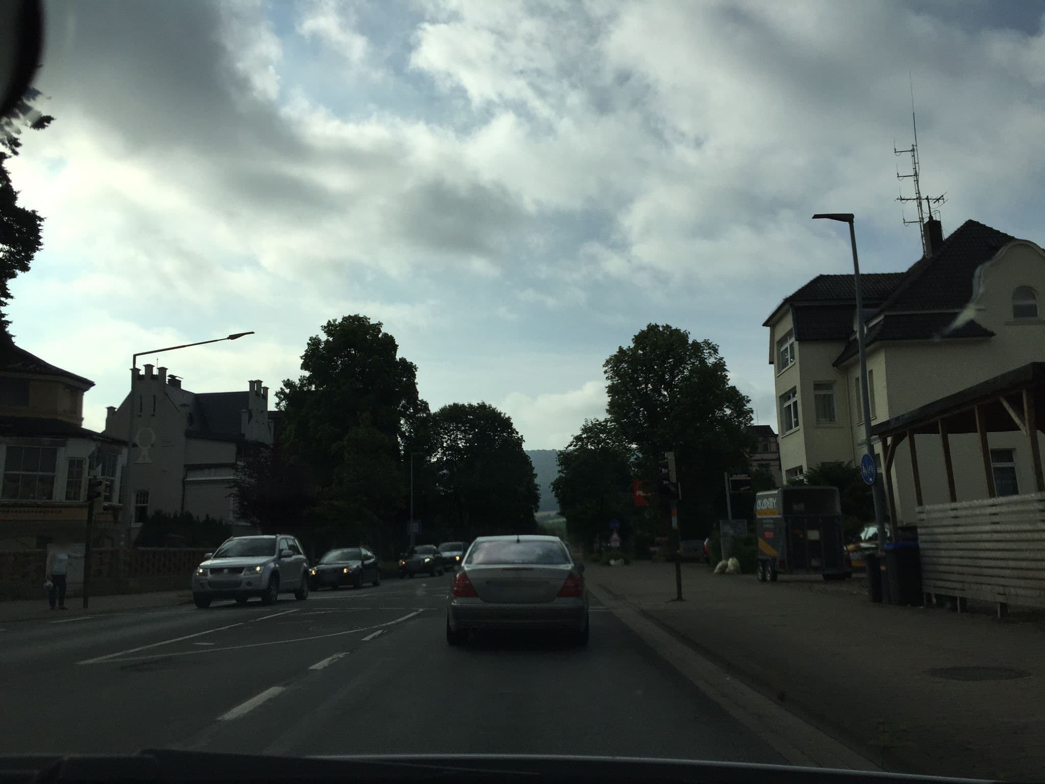 Street view near Pension Villa Irmengard, Bad Pyrmont — © postgelb (CC BY-SA · Mapillary)