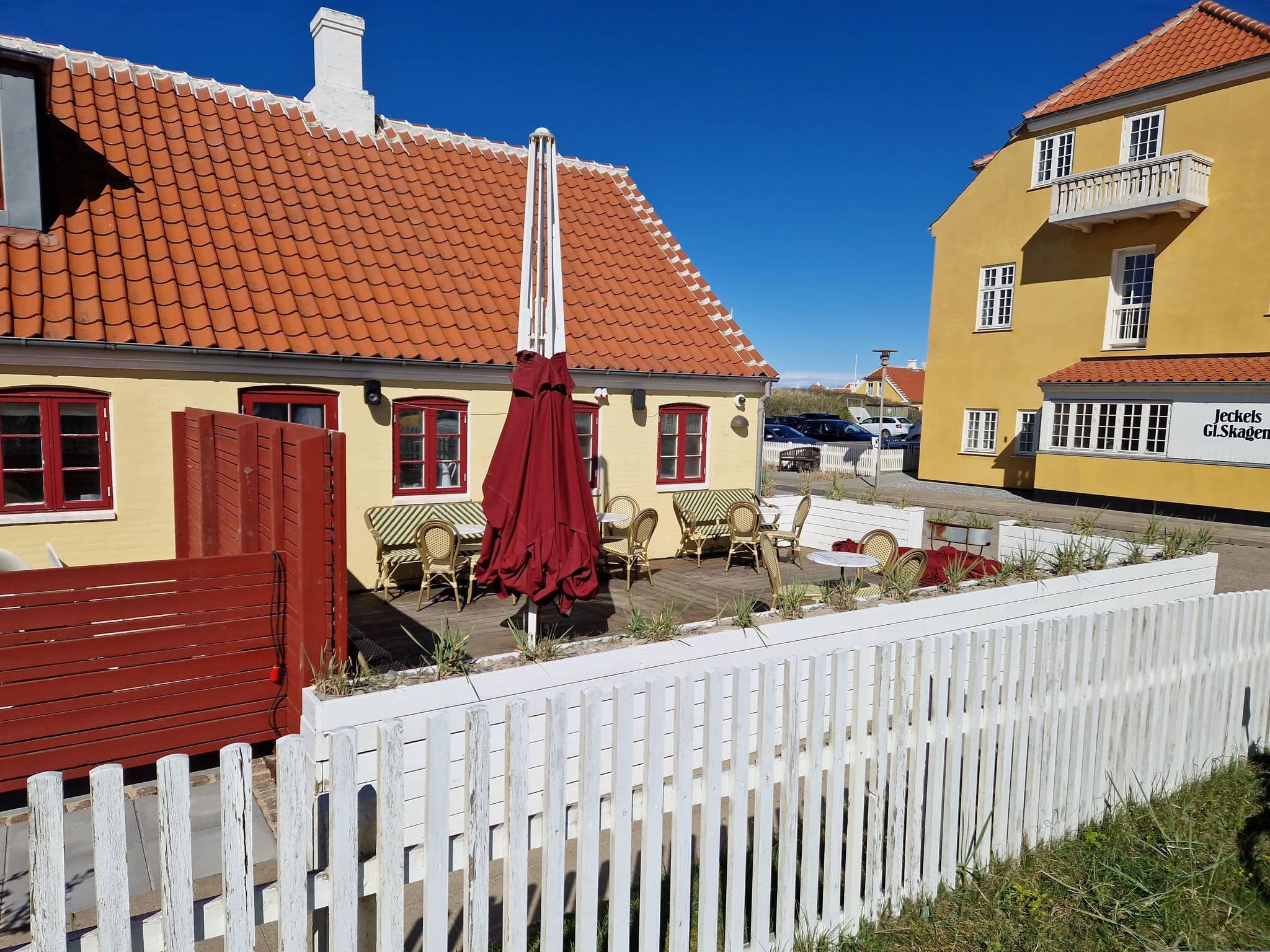 Street view near Strandhotellet Gl. Skagen, Skagen — © stokrenden (CC BY-SA · Mapillary)