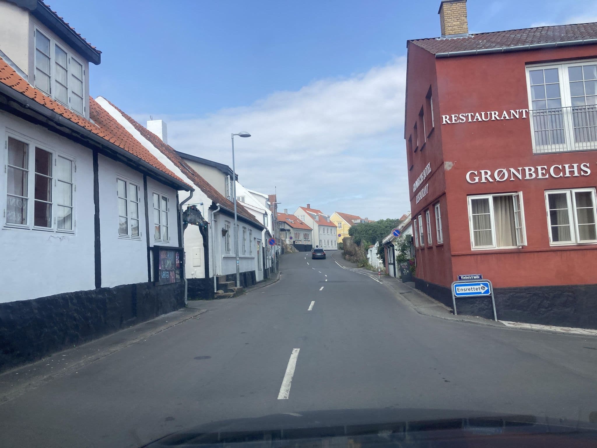 Street view near Grønbechs Hotel, Allinge — © fod (CC BY-SA · Mapillary)