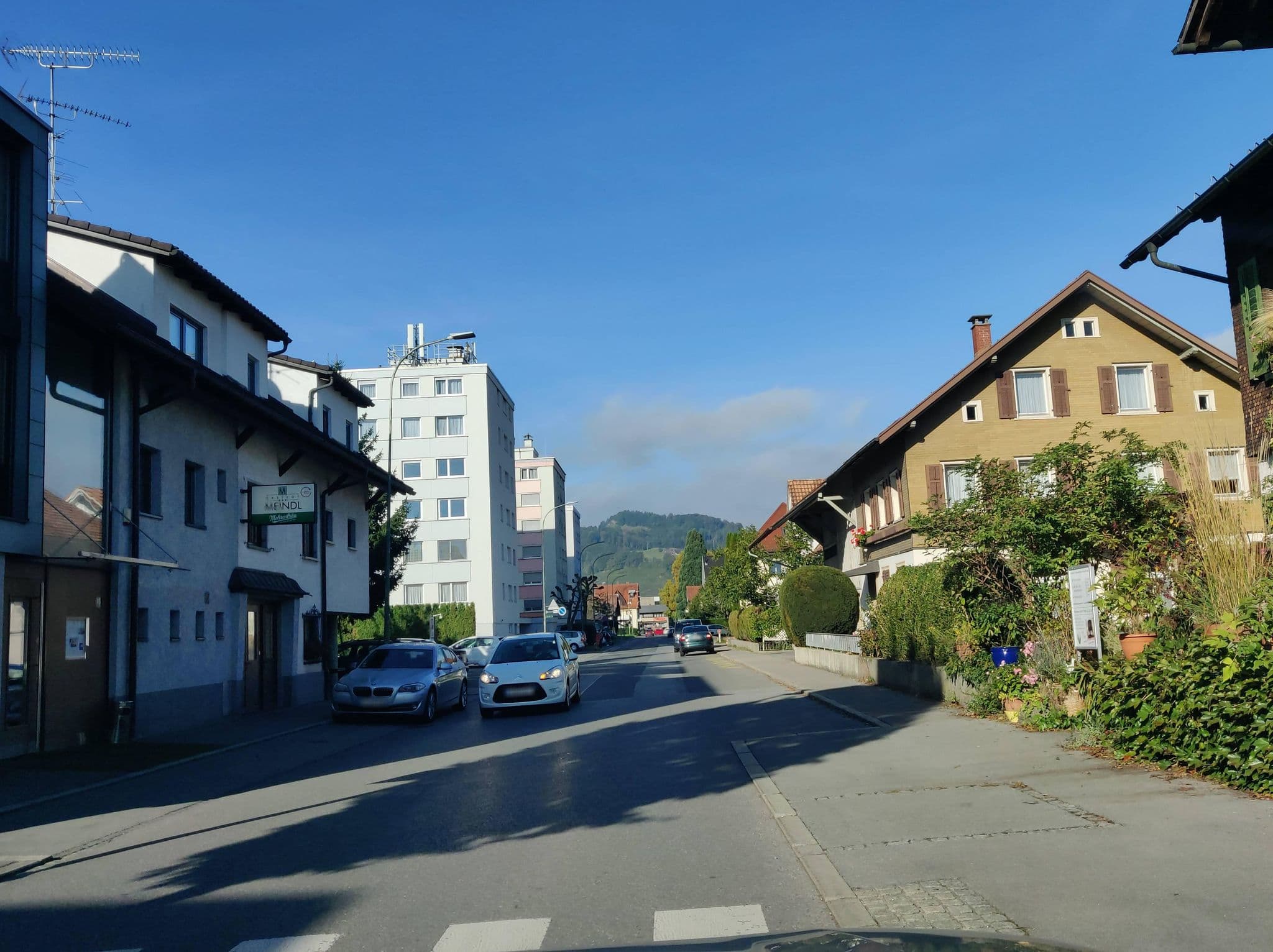 Street view near Hotel Meindl, Lustenau — © Yha1 (CC BY-SA · Mapillary)