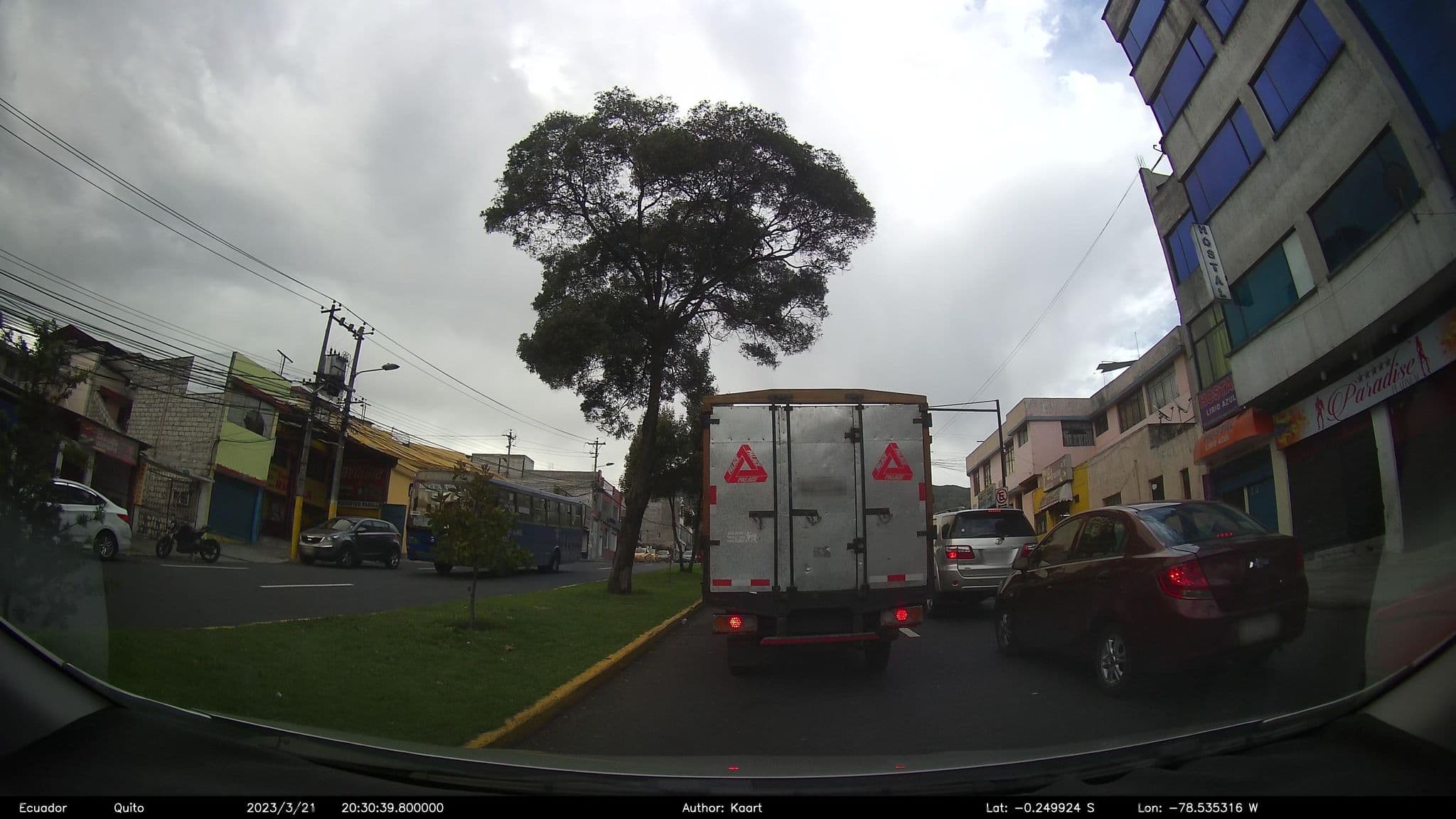 Street view near Hostal Lirio Azul, Quito