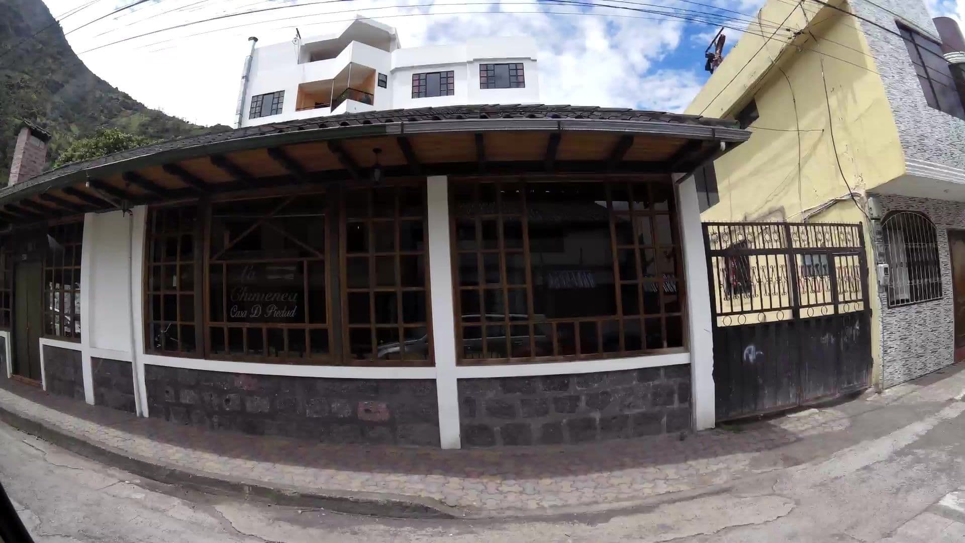 Street view near Hostal La Chimenea-Casa de Piedad, Baños — © kaartcam (CC BY-SA · Mapillary)