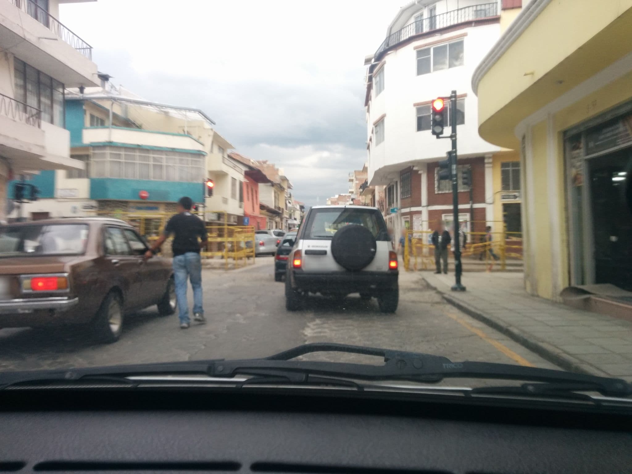 Street view near Hotel Majestic, Cuenca