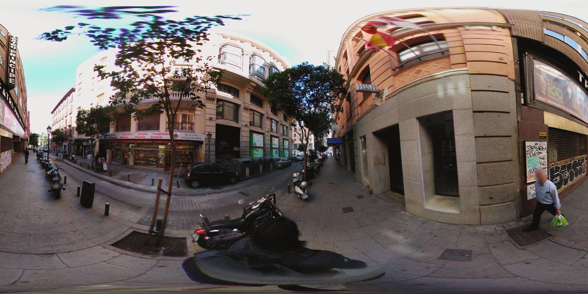Street view near Hotel Arosa, Madrid Centro