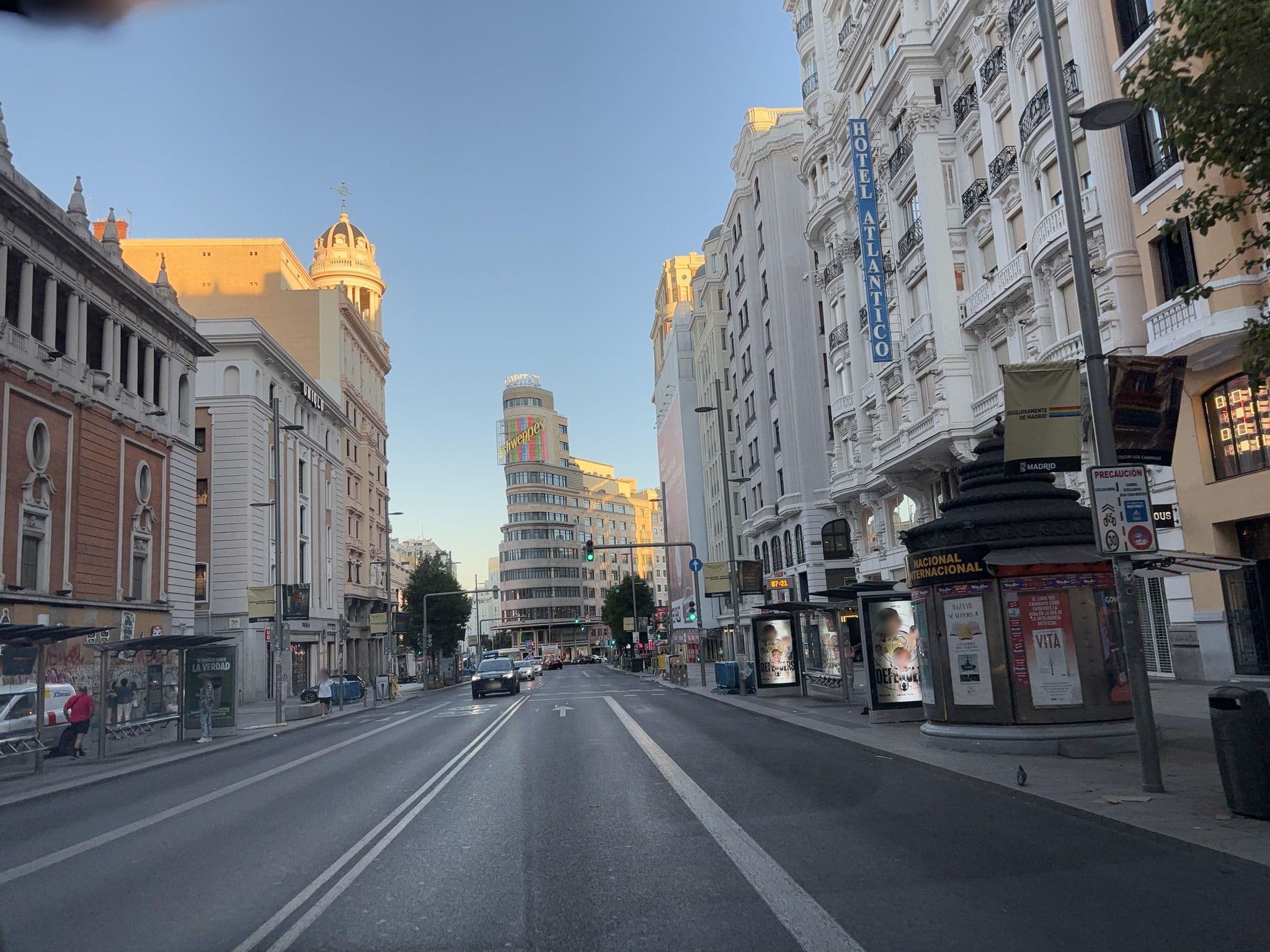 Street view near Hotel Atlántico, Madrid Centro