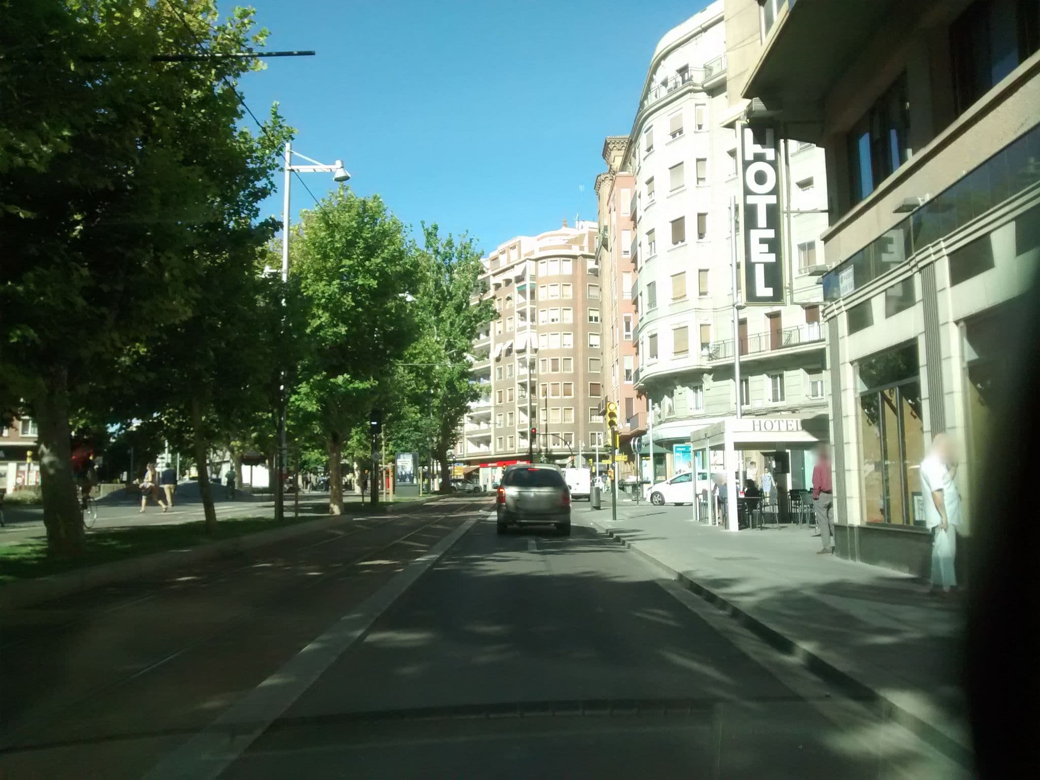 Street view near Hotel Gran Vía, Delicias — © msevilla00 (CC BY-SA · Mapillary)