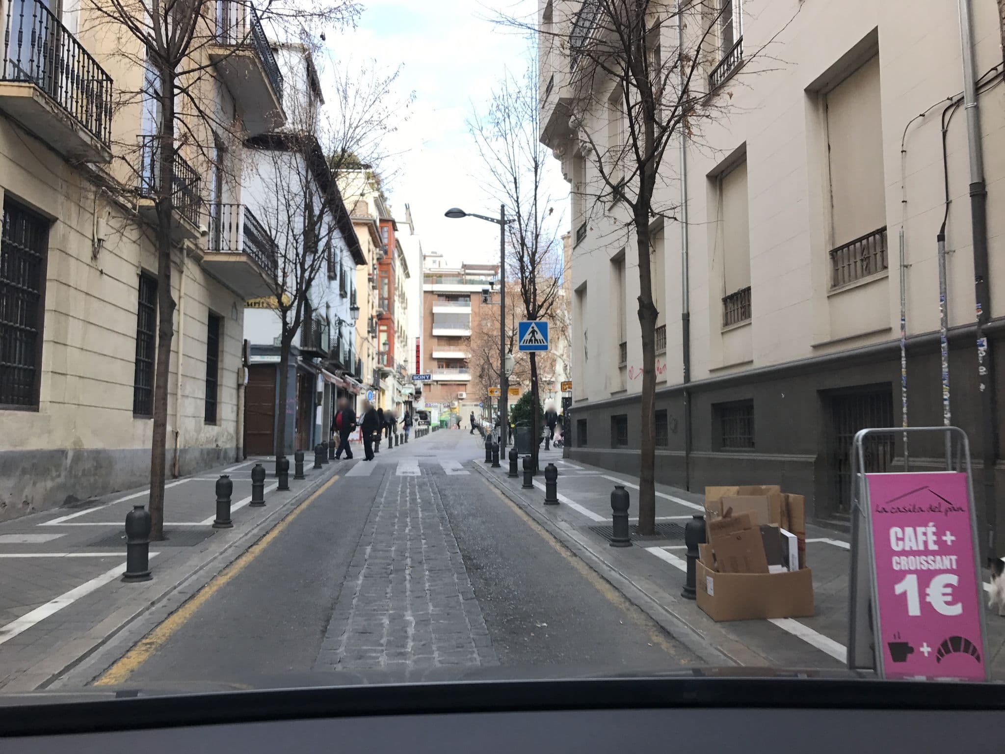 Street view near Hotel Reina Cristina, Granada