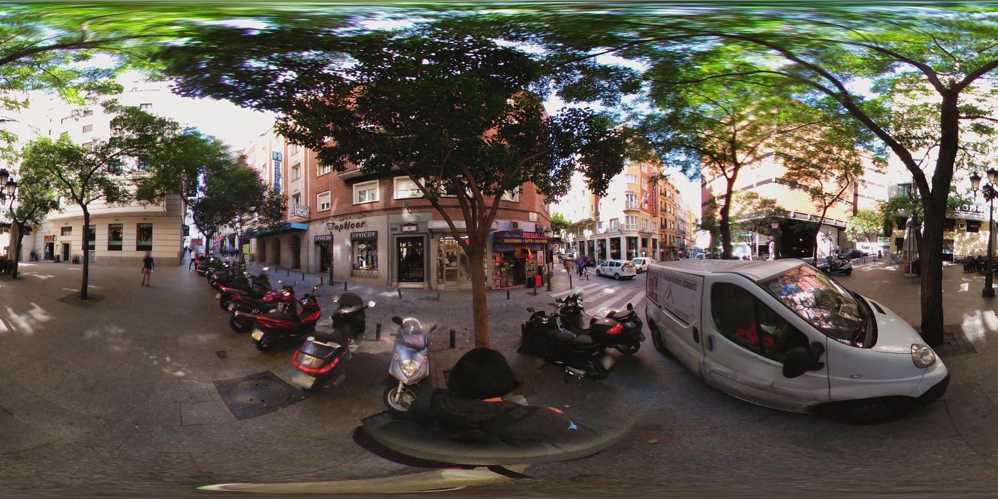 Street view near Hotel Regente, Madrid Centro