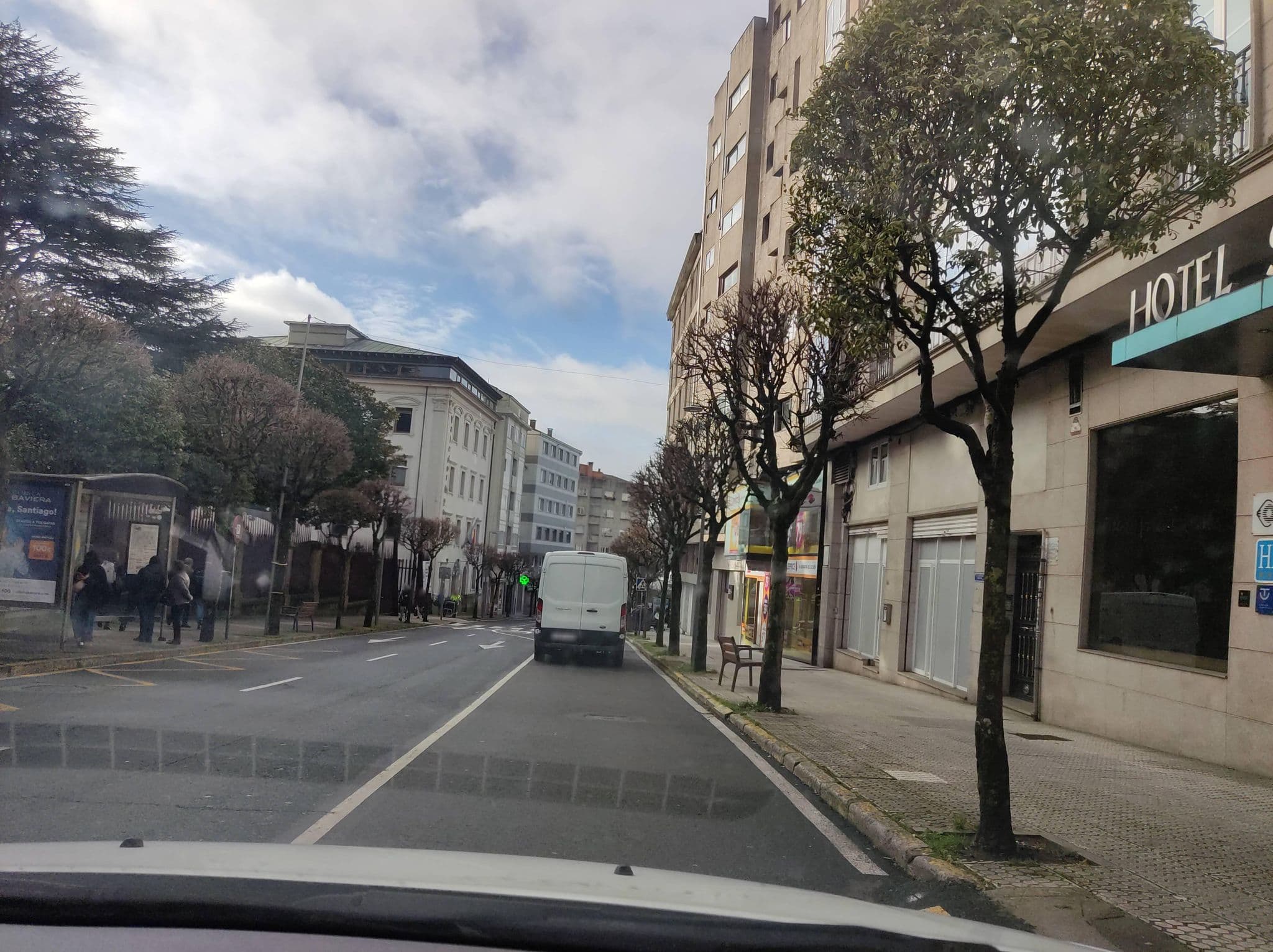 Street view near Hotel San Carlos, Santiago de Compostela