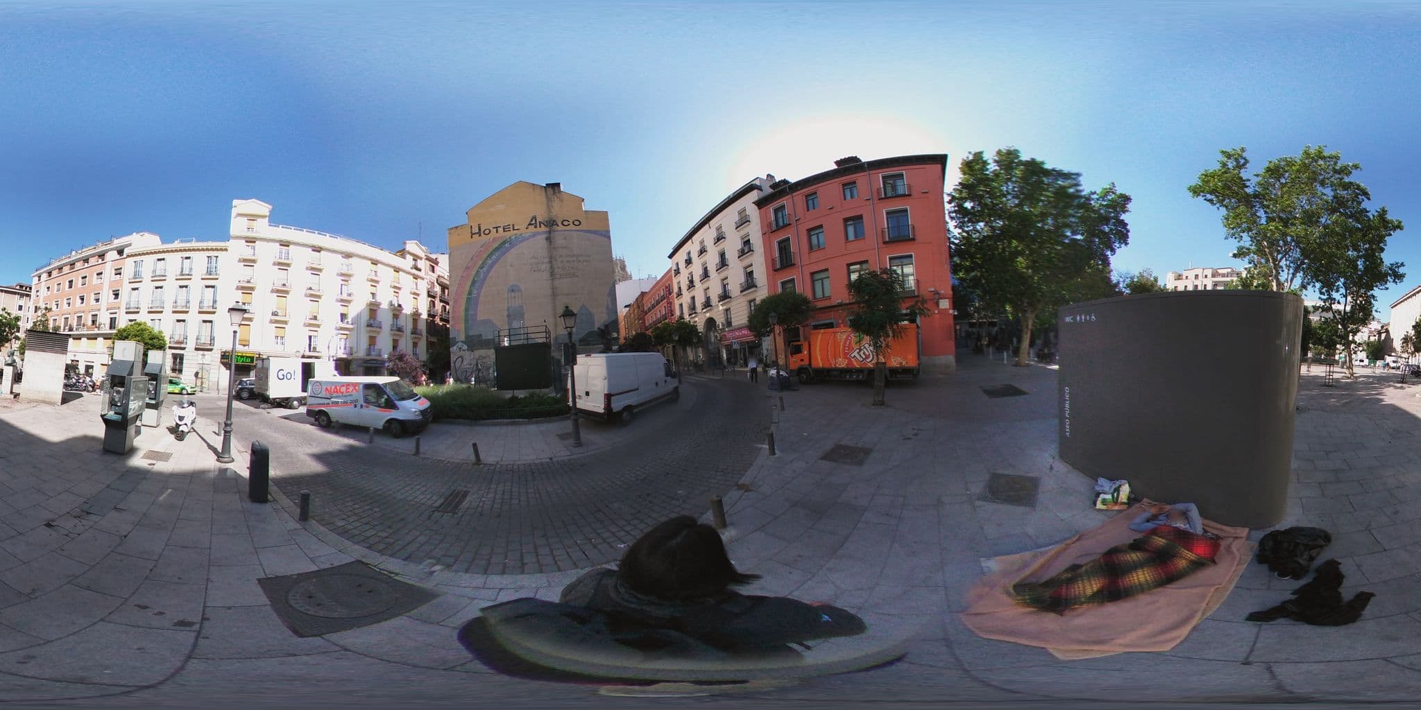 Street view near Hostal Triana, Madrid Centro — © ccossio (CC BY-SA · Mapillary)
