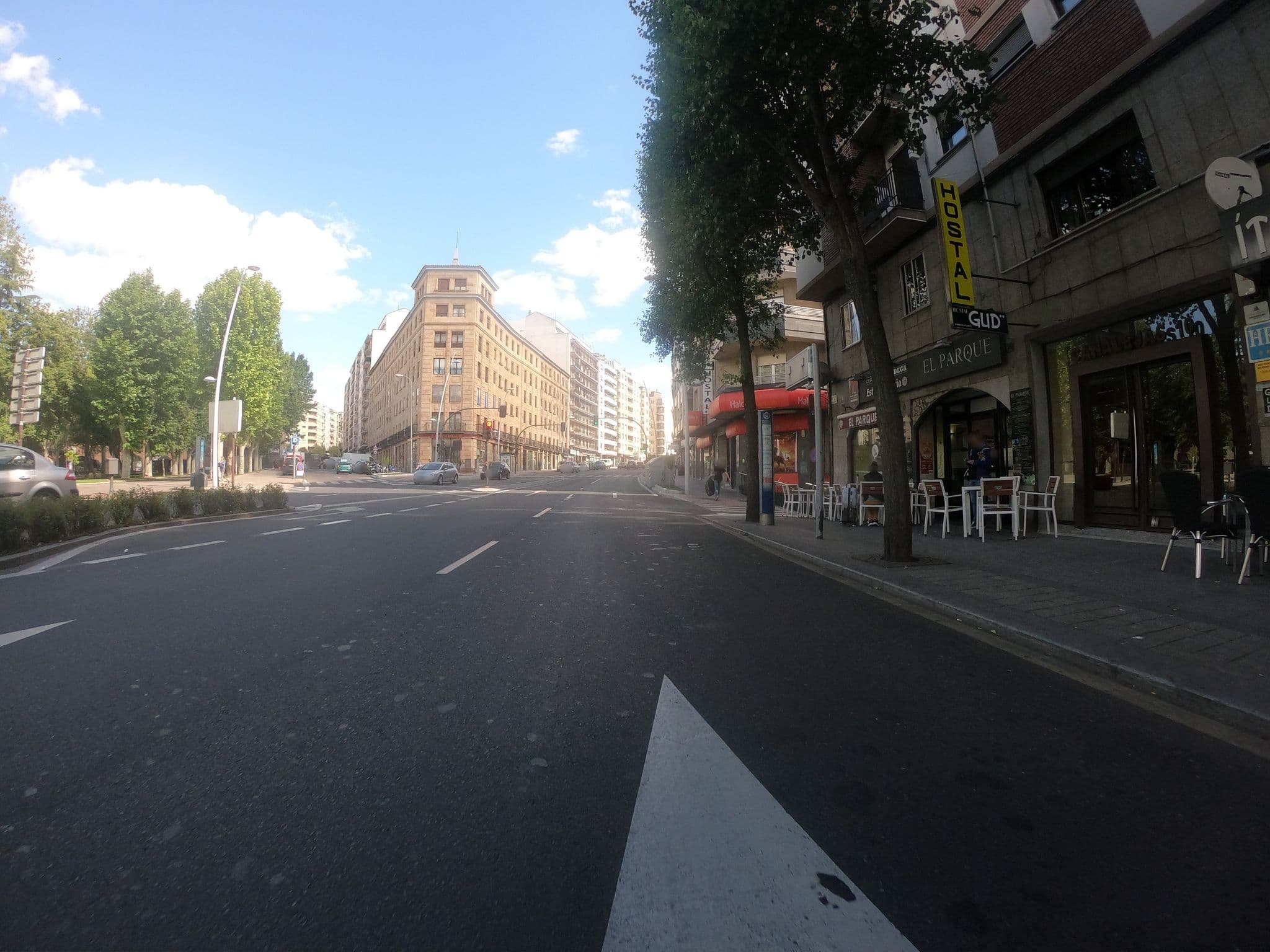 Street view near Hostal Gud Salamanca, Santa Marta de Tormes — © sanchi (CC BY-SA · Mapillary)