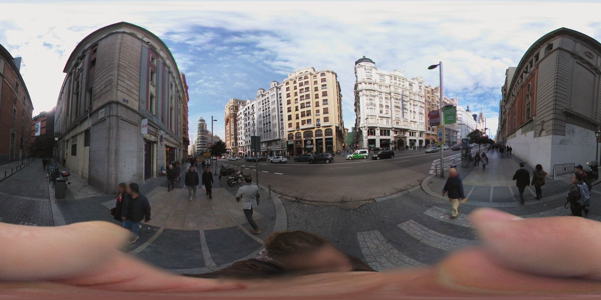 Street view near Hostal San Martín, Madrid Centro