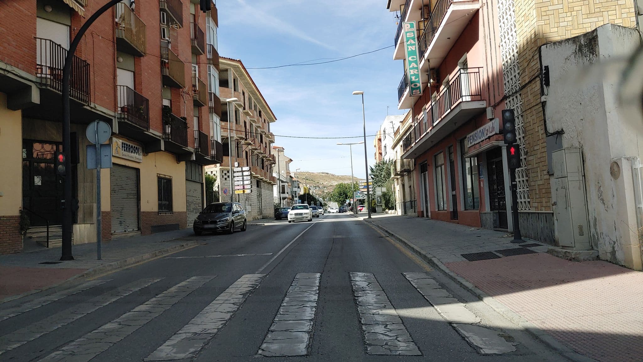 Street view near Hostal Caché, Baza — © rainerup (CC BY-SA · Mapillary)