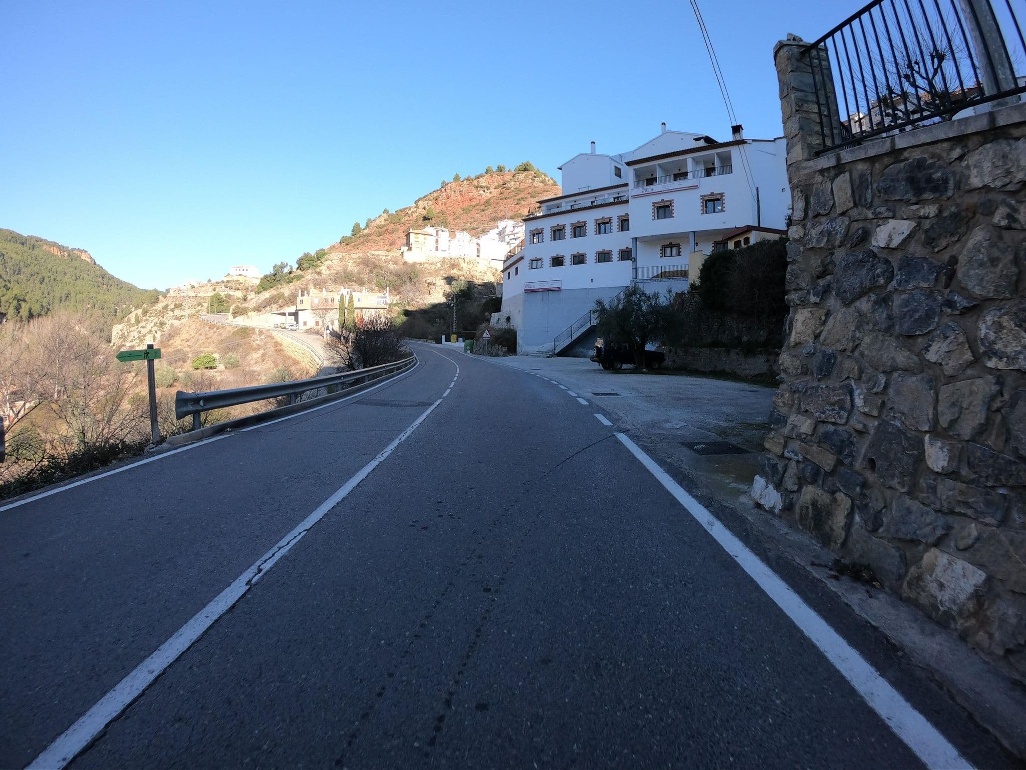 Street view near Hostal Ruta de Aragón, Lucena del Cid — © joostjakob (CC BY-SA · Mapillary)