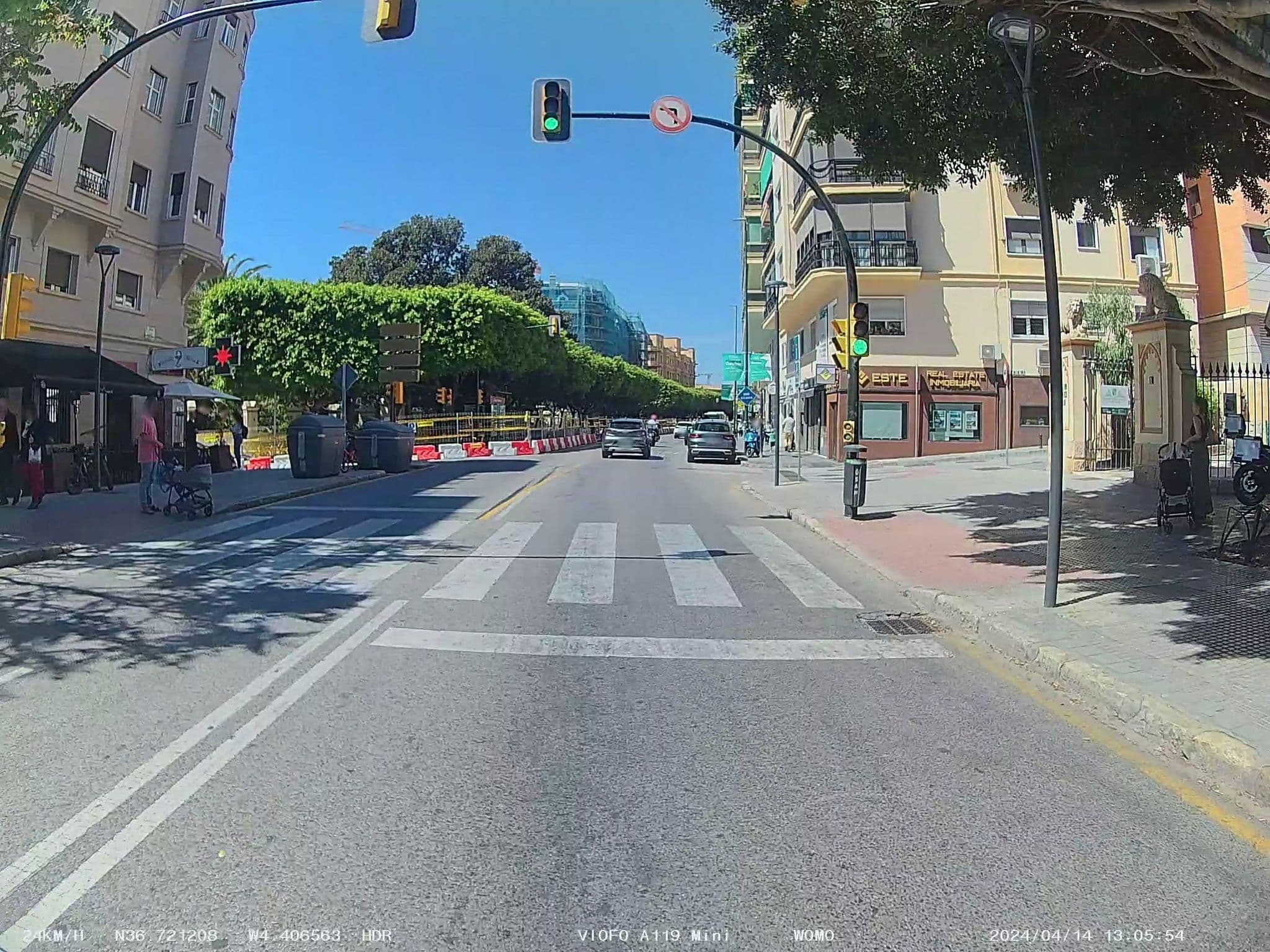 Street view near Hostal Capri, Málaga