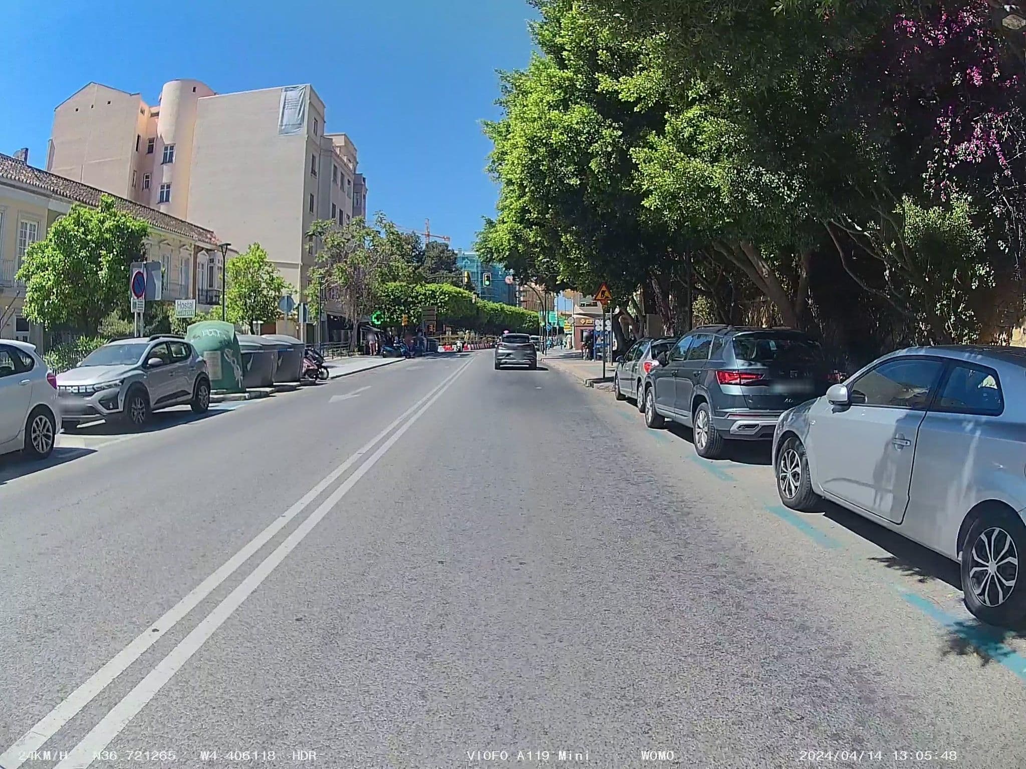 Street view near La Casa Azul B&B, Málaga