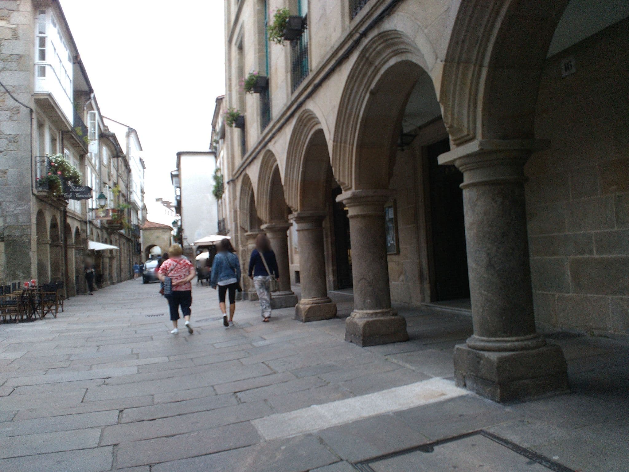 Street view near Pensión Rúa Nova, Santiago de Compostela