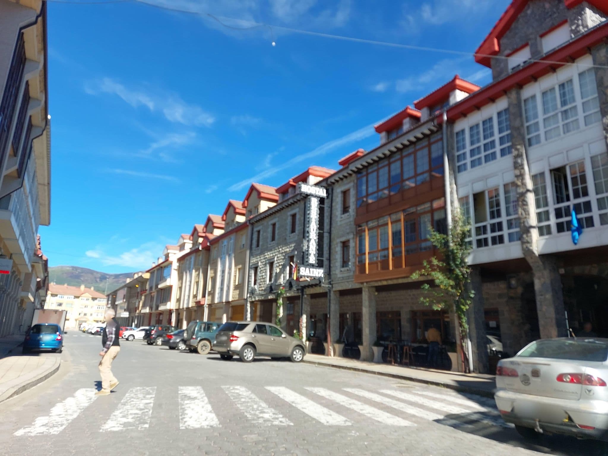 Street view near Hostal Sainz, Valderrueda — © 5rmft (CC BY-SA · Mapillary)