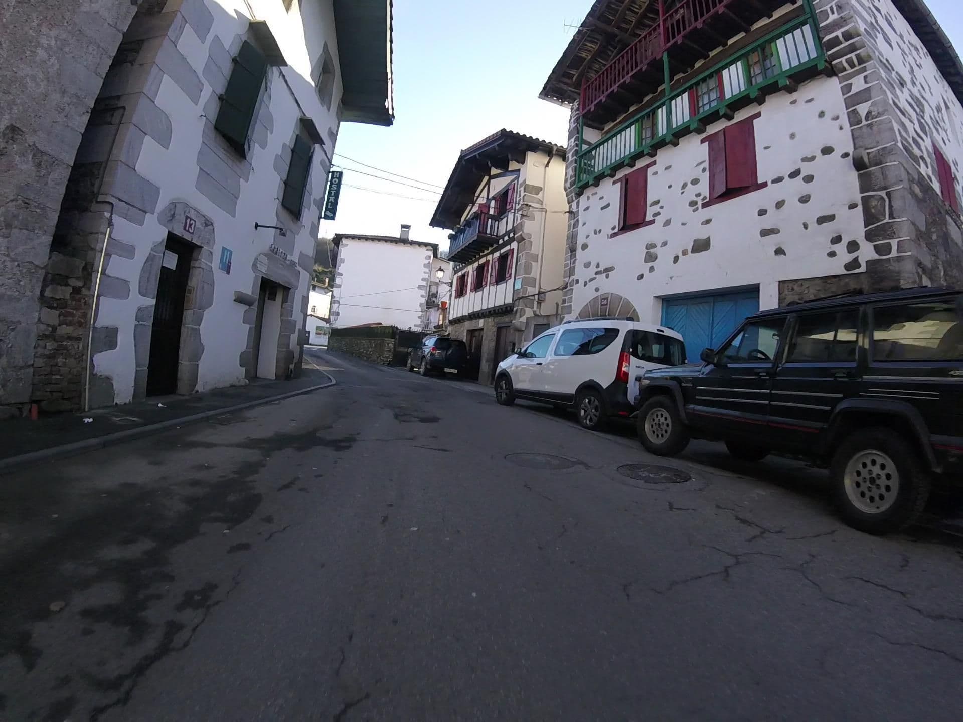 Street view near Hostal Ekaitza, Lesaka — © mikelo (CC BY-SA · Mapillary)