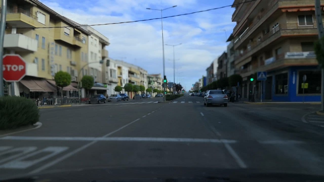 Street view near Hostal Delphos, Moraleja — © sanjorgepinho (CC BY-SA · Mapillary)