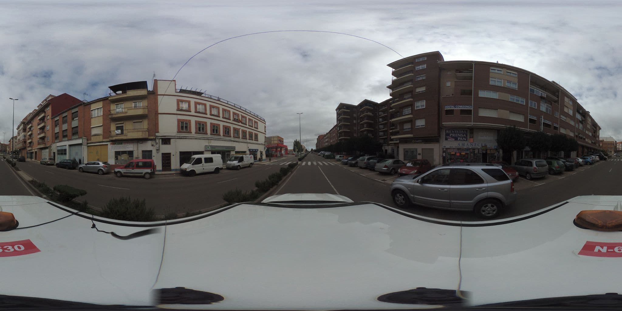 Street view near Hostal Covadonga, Benavente — © mroucher (CC BY-SA · Mapillary)
