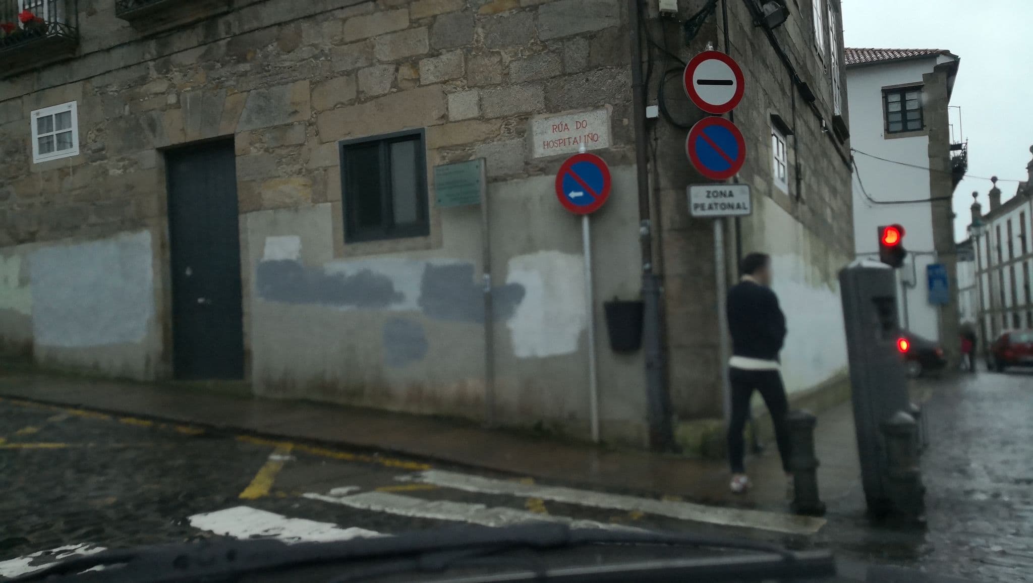 Street view near Pensión San Roque, Santiago de Compostela