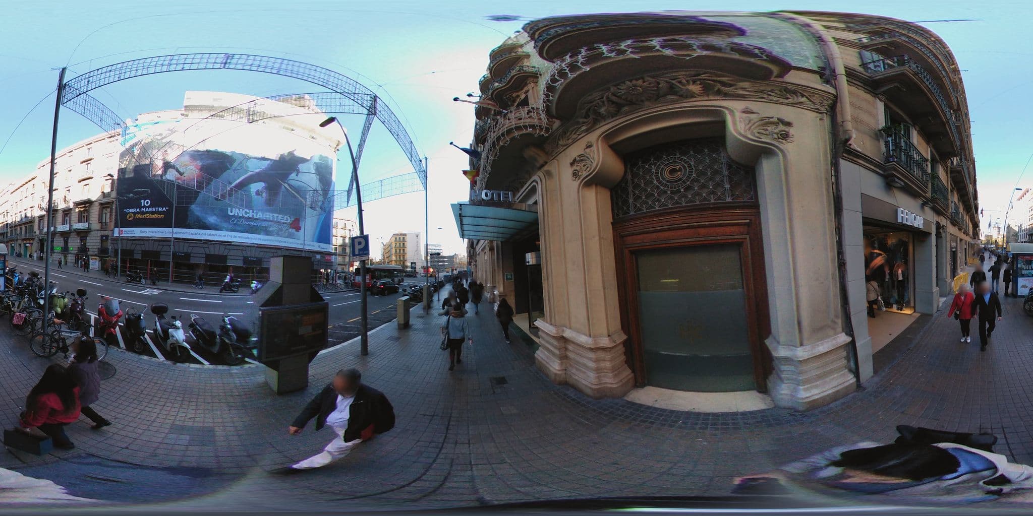 Street view near Hotel Lleó, Eixample — © ccossio (CC BY-SA · Mapillary)