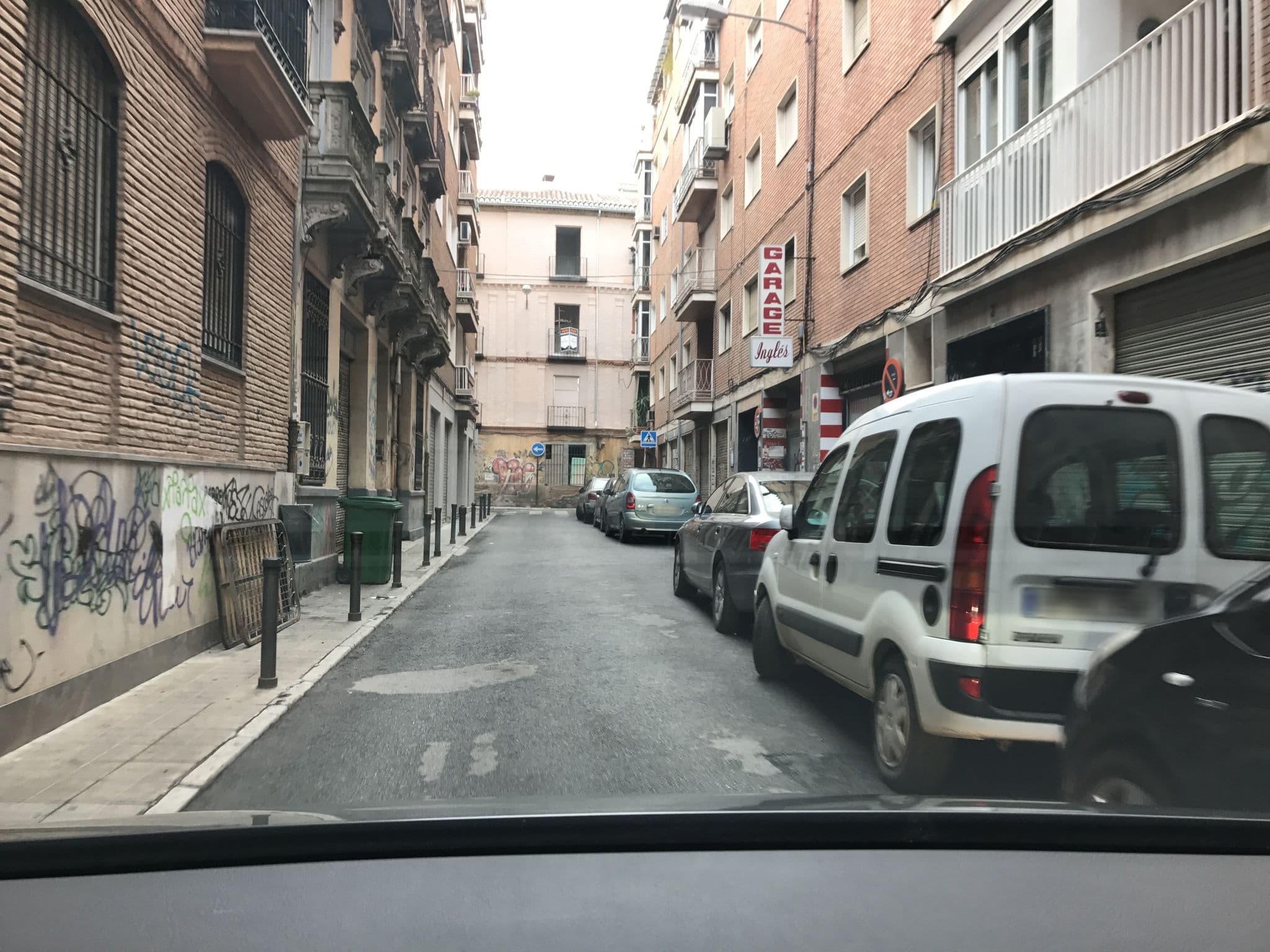 Street view near Black Swan Hostel, Granada