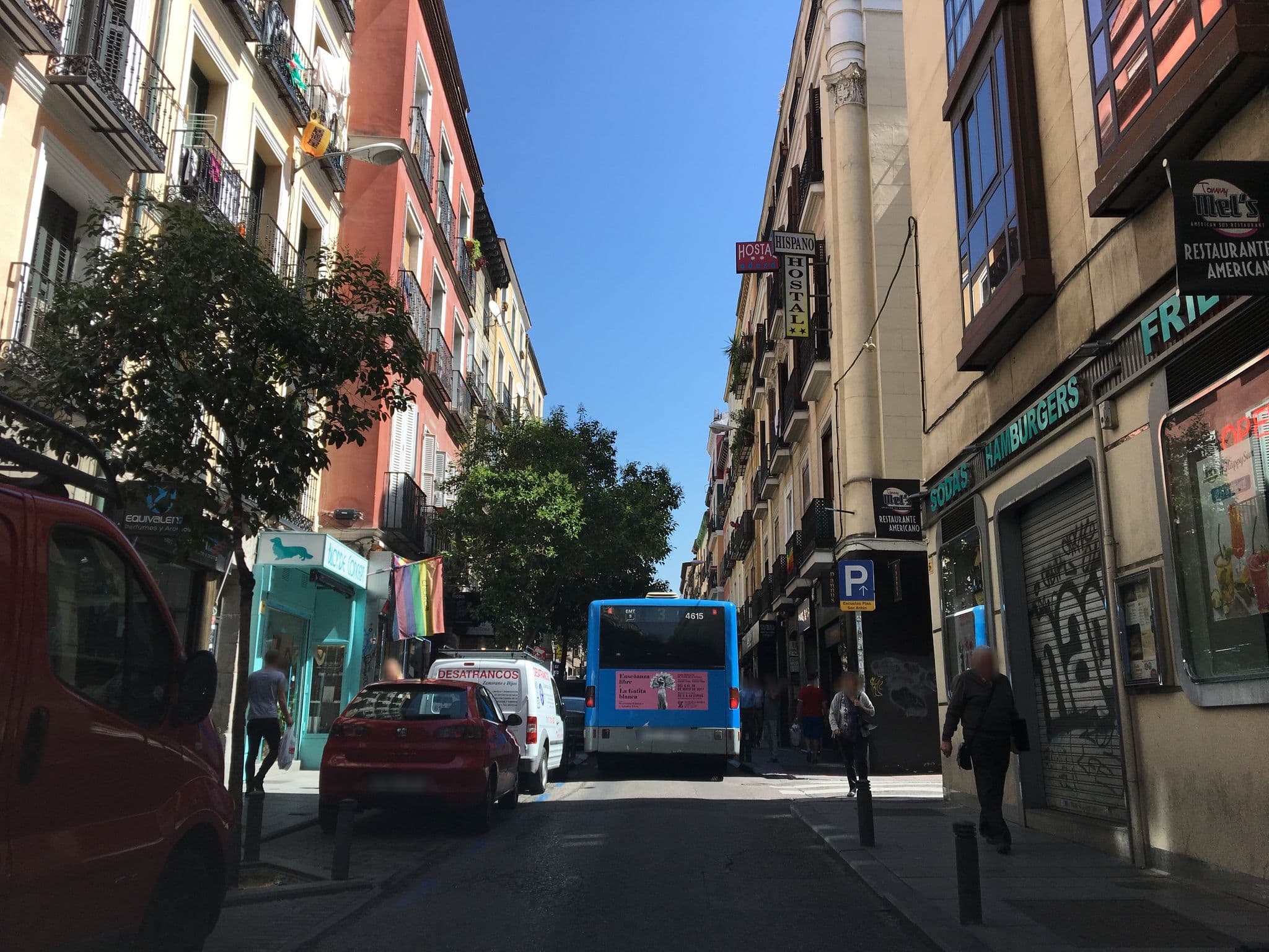Street view near Hostal Andrea, Justicia — © ccossio (CC BY-SA · Mapillary)
